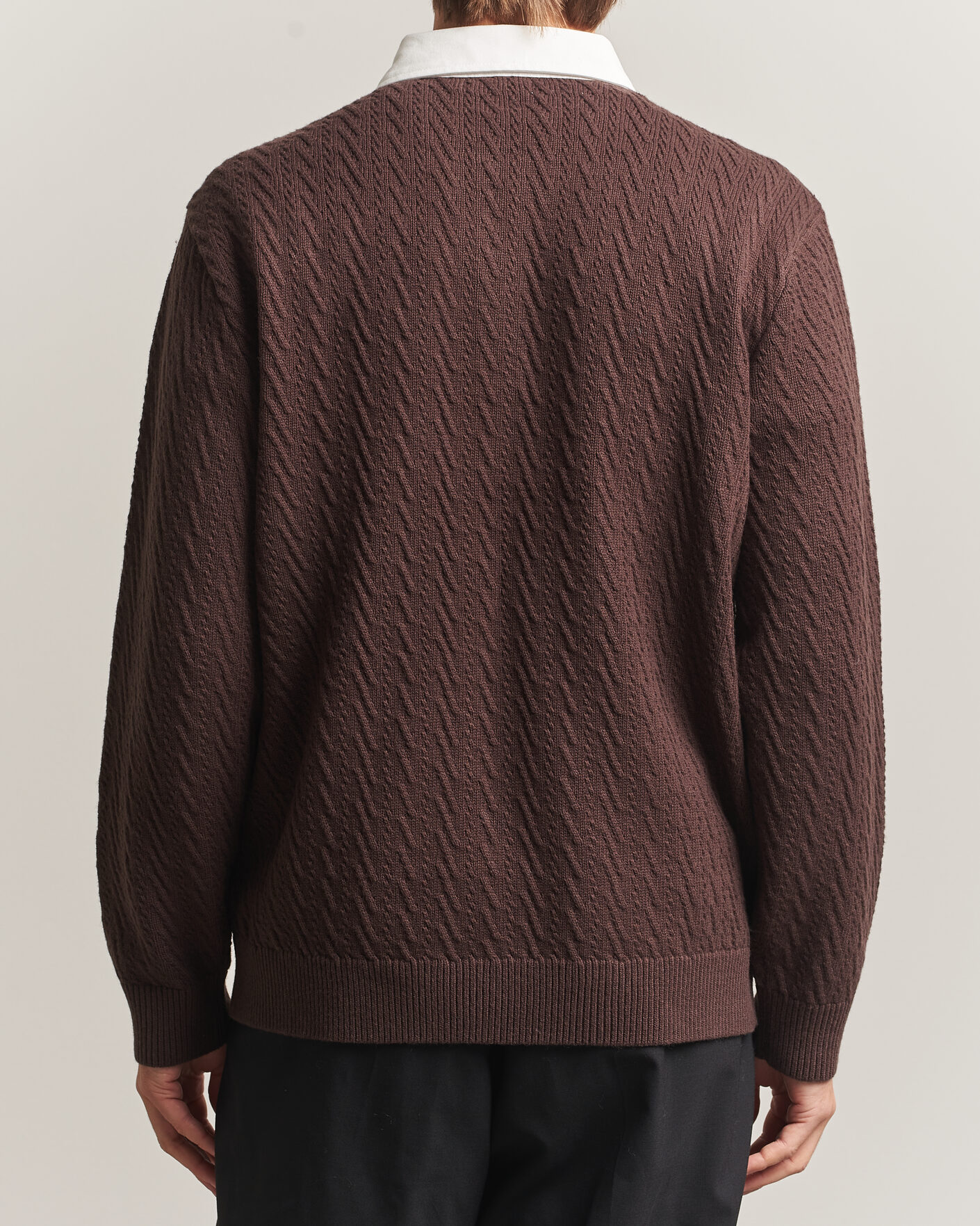 Heren | Truien | J.Lindeberg | Johnny Knitted Rugby Seal Brown