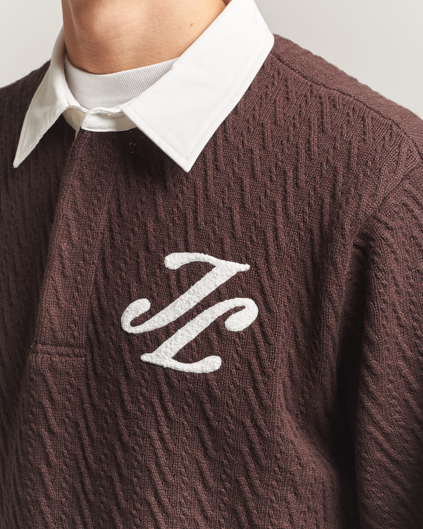 Heren | Truien | J.Lindeberg | Johnny Knitted Rugby Seal Brown