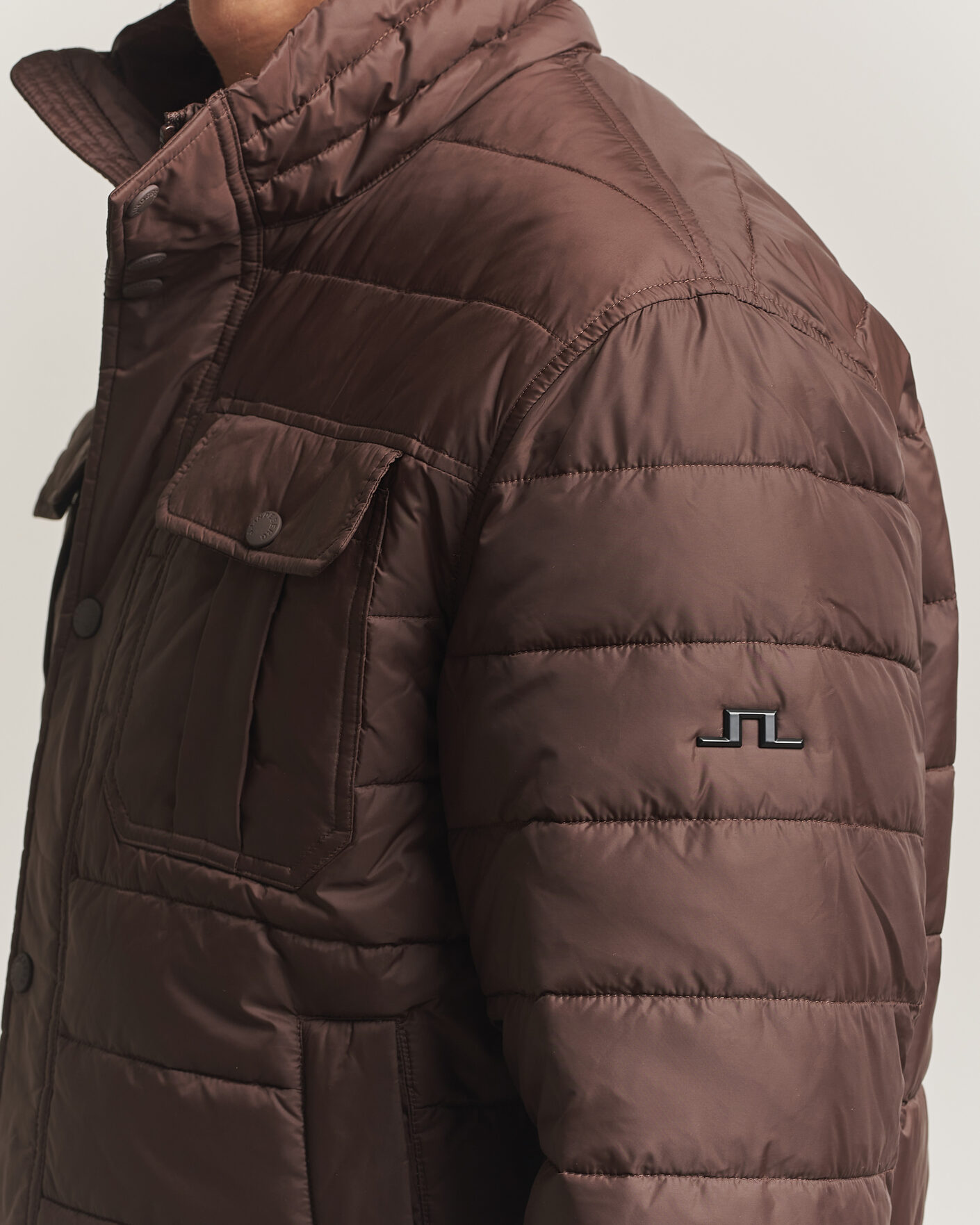Heren | Jassen | J.Lindeberg | Bailey Light Padded Jacket Seal Brown