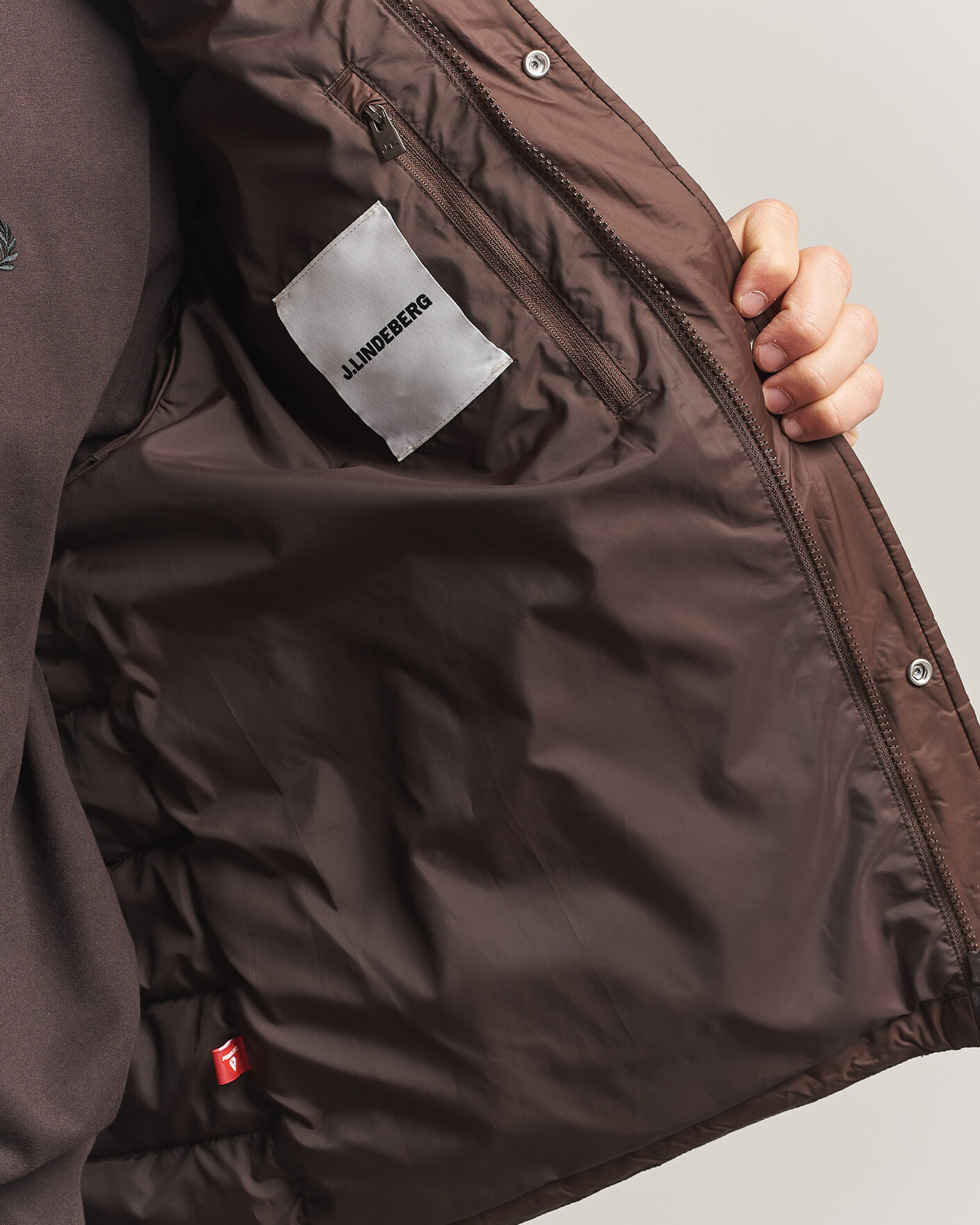 Heren | Jassen | J.Lindeberg | Bailey Light Padded Jacket Seal Brown