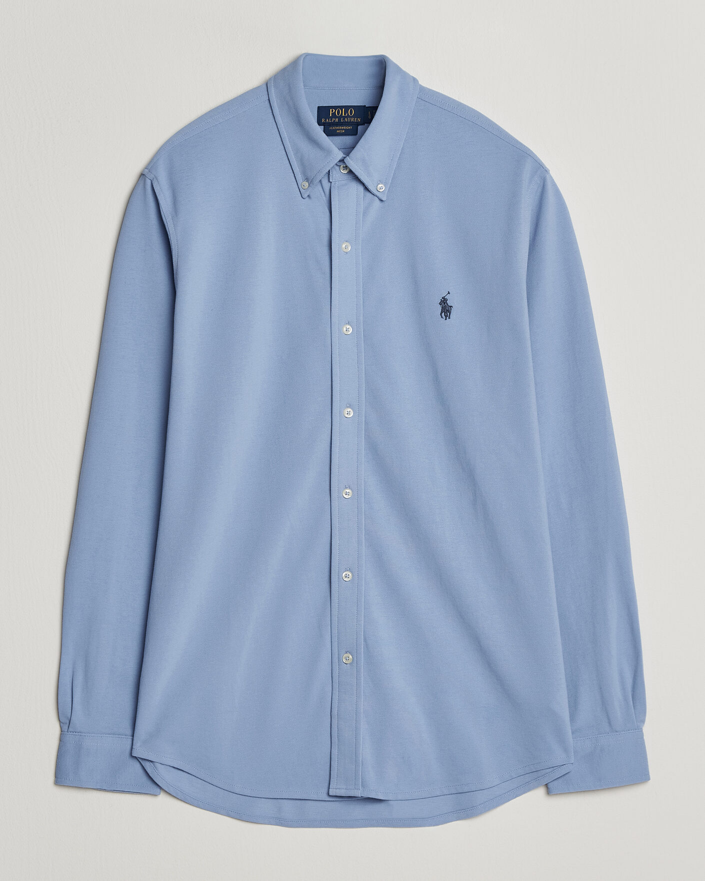 Heren | Polo's | Polo Ralph Lauren | Featherweight Mesh Shirt Dress Shirt Blue