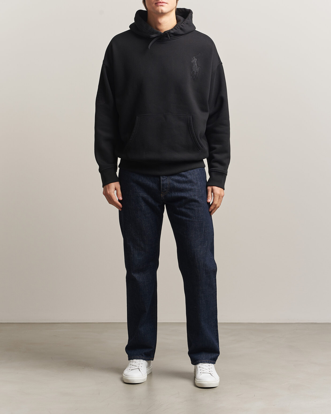 Heren | Truien | Polo Ralph Lauren | Heavy Weight Tonal Pony Hoodie Polo Black