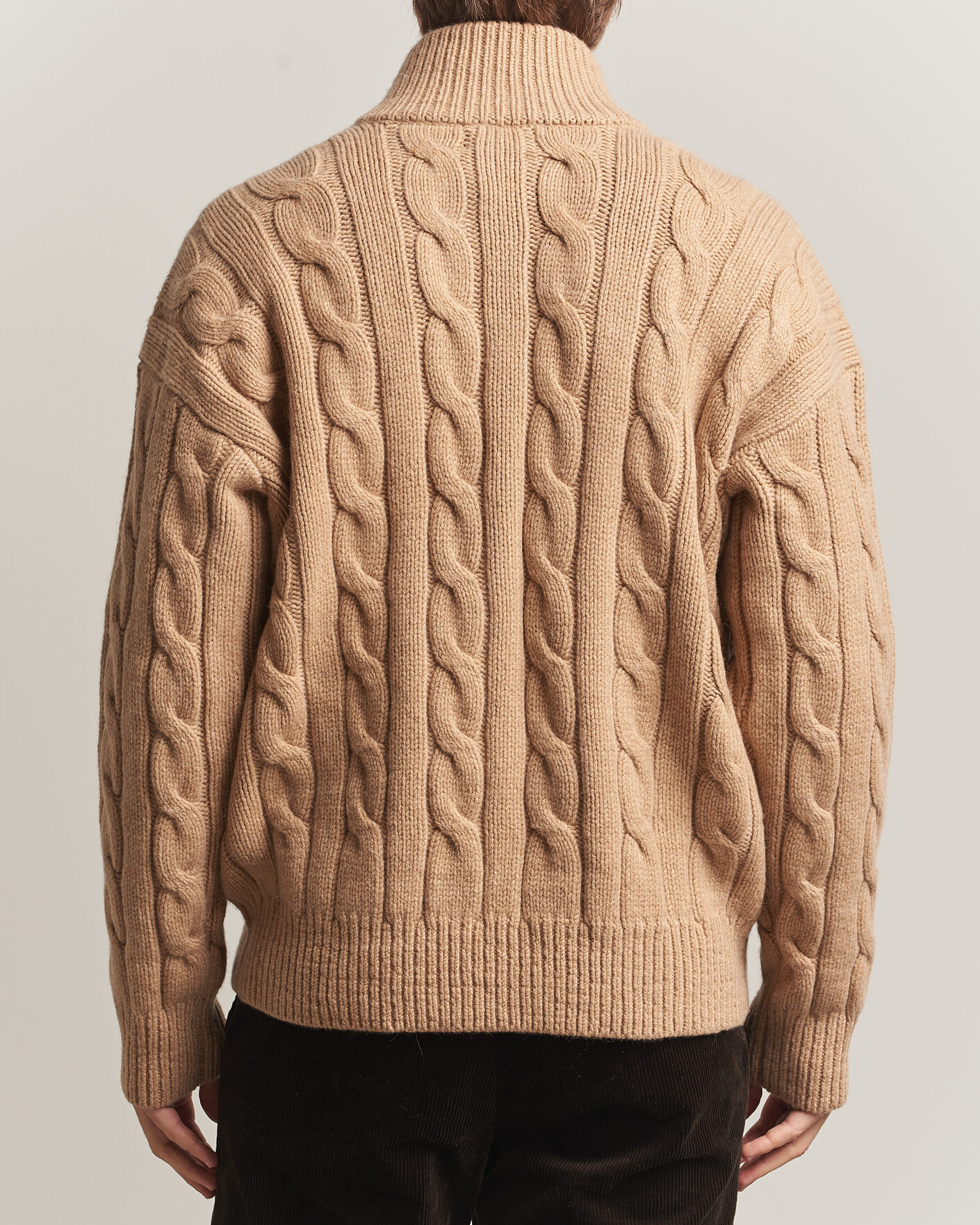 Heren | Truien | Polo Ralph Lauren | Wool/Alpaca Cable Full-Zip Camel Melange