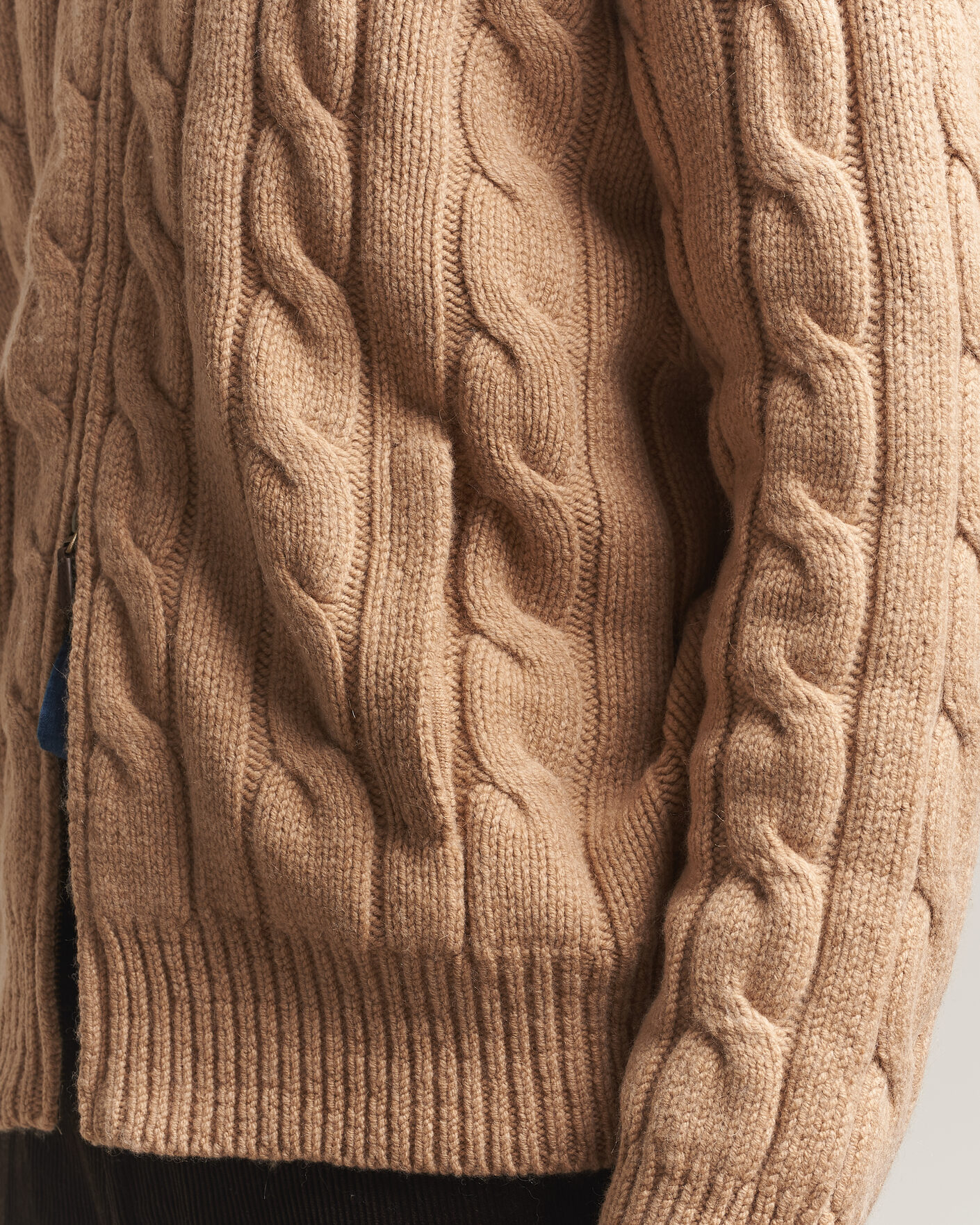 Heren | Truien | Polo Ralph Lauren | Wool/Alpaca Cable Full-Zip Camel Melange