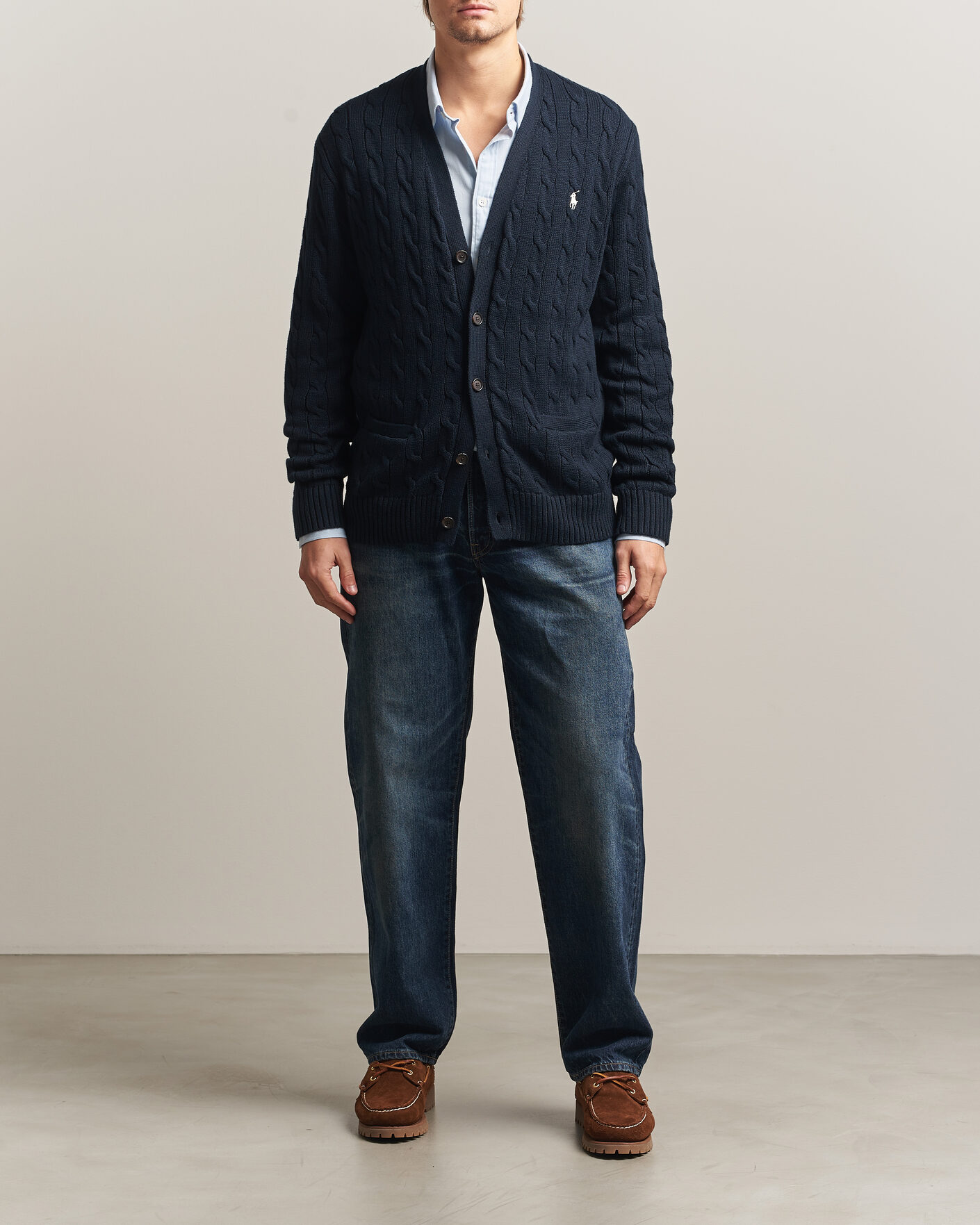 Heren | Truien | Polo Ralph Lauren | Cotton Cable Cardigan Hunter Navy