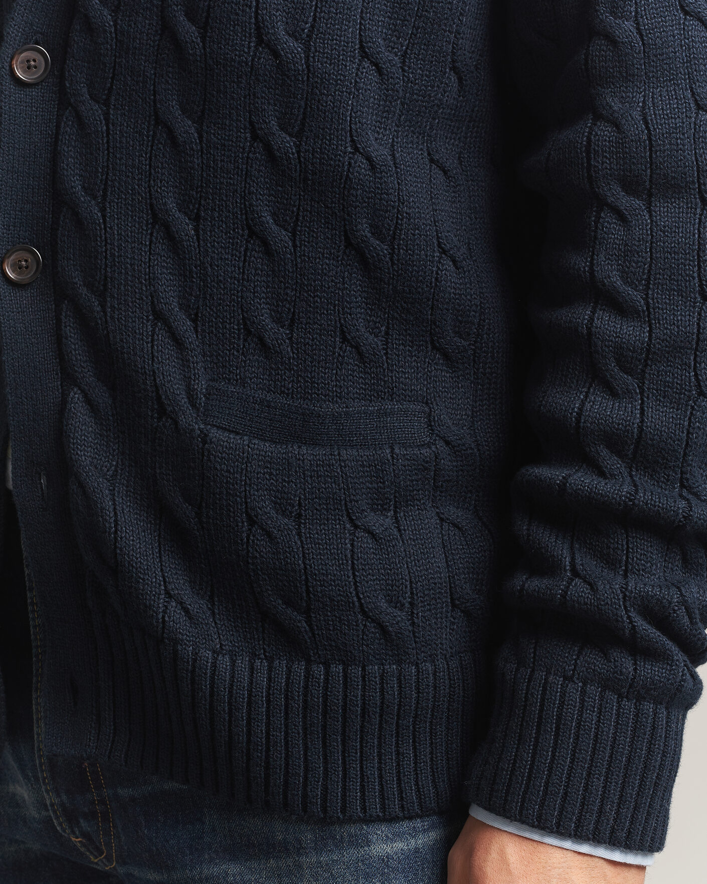 Heren | Truien | Polo Ralph Lauren | Cotton Cable Cardigan Hunter Navy
