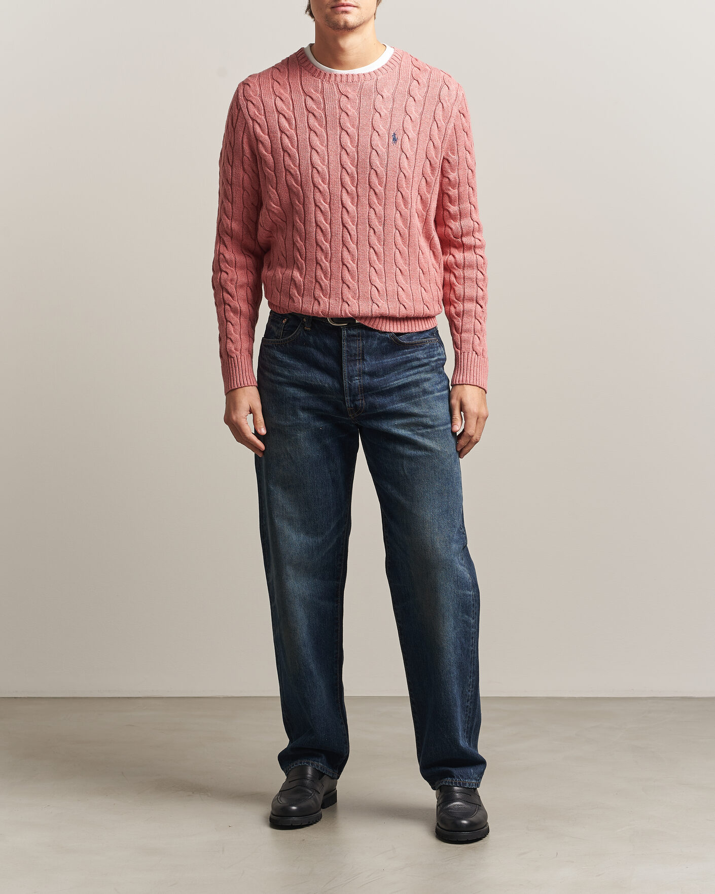 Heren | Truien | Polo Ralph Lauren | Cotton Cable Pullover Faded Cranberry Heather