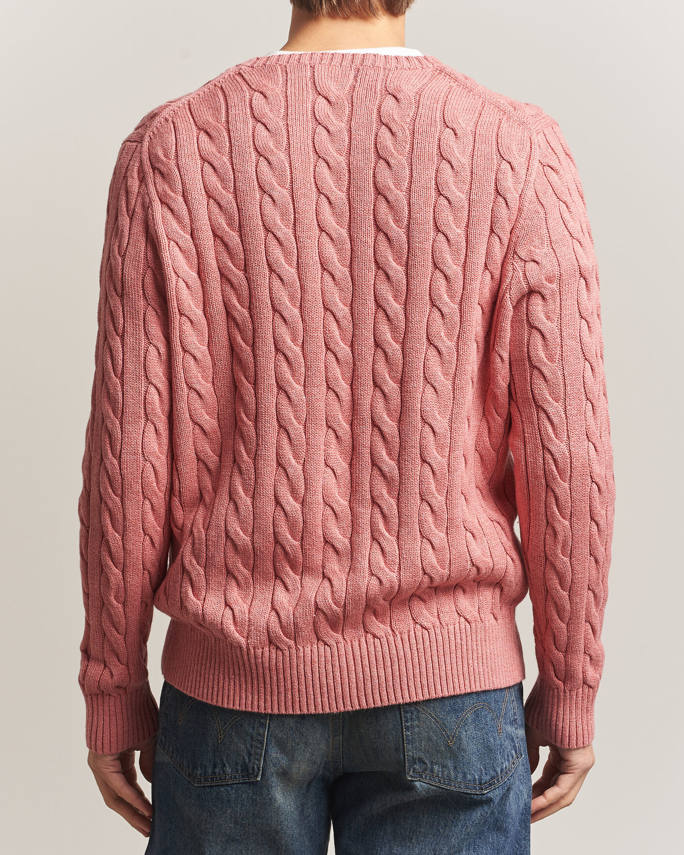 Heren | Truien | Polo Ralph Lauren | Cotton Cable Pullover Faded Cranberry Heather