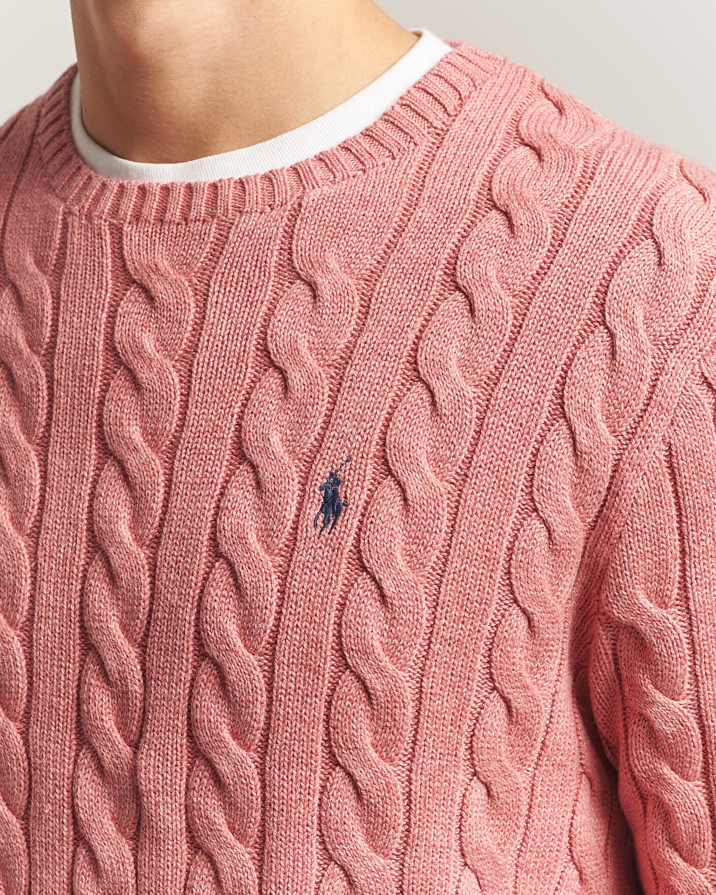 Heren | Truien | Polo Ralph Lauren | Cotton Cable Pullover Faded Cranberry Heather
