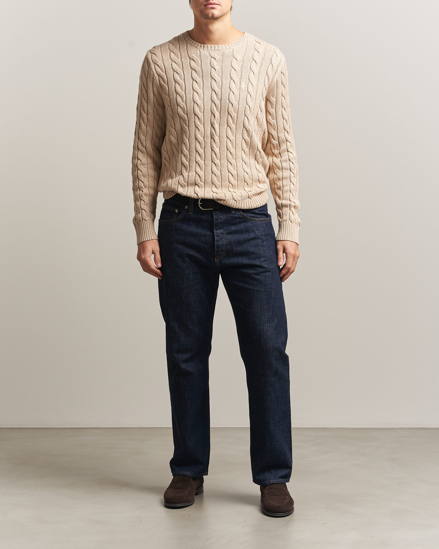 Heren | Truien | Polo Ralph Lauren | Cotton Cable Pullover Jicama Brown Heather