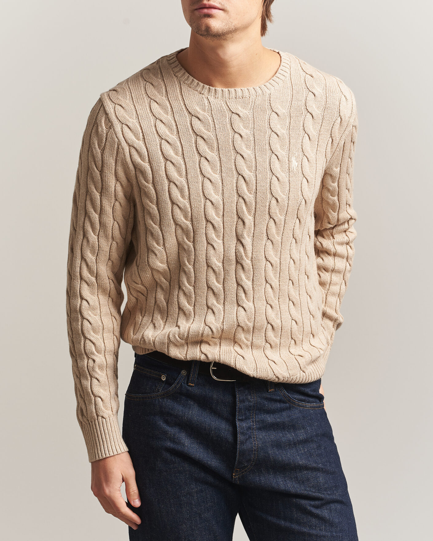 Heren | Truien | Polo Ralph Lauren | Cotton Cable Pullover Jicama Brown Heather