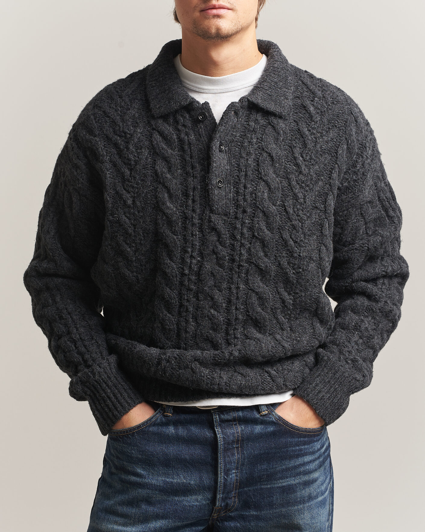 Heren | Truien | Polo Ralph Lauren | Wool Blend Aran Sweater Hawks Eye Heather