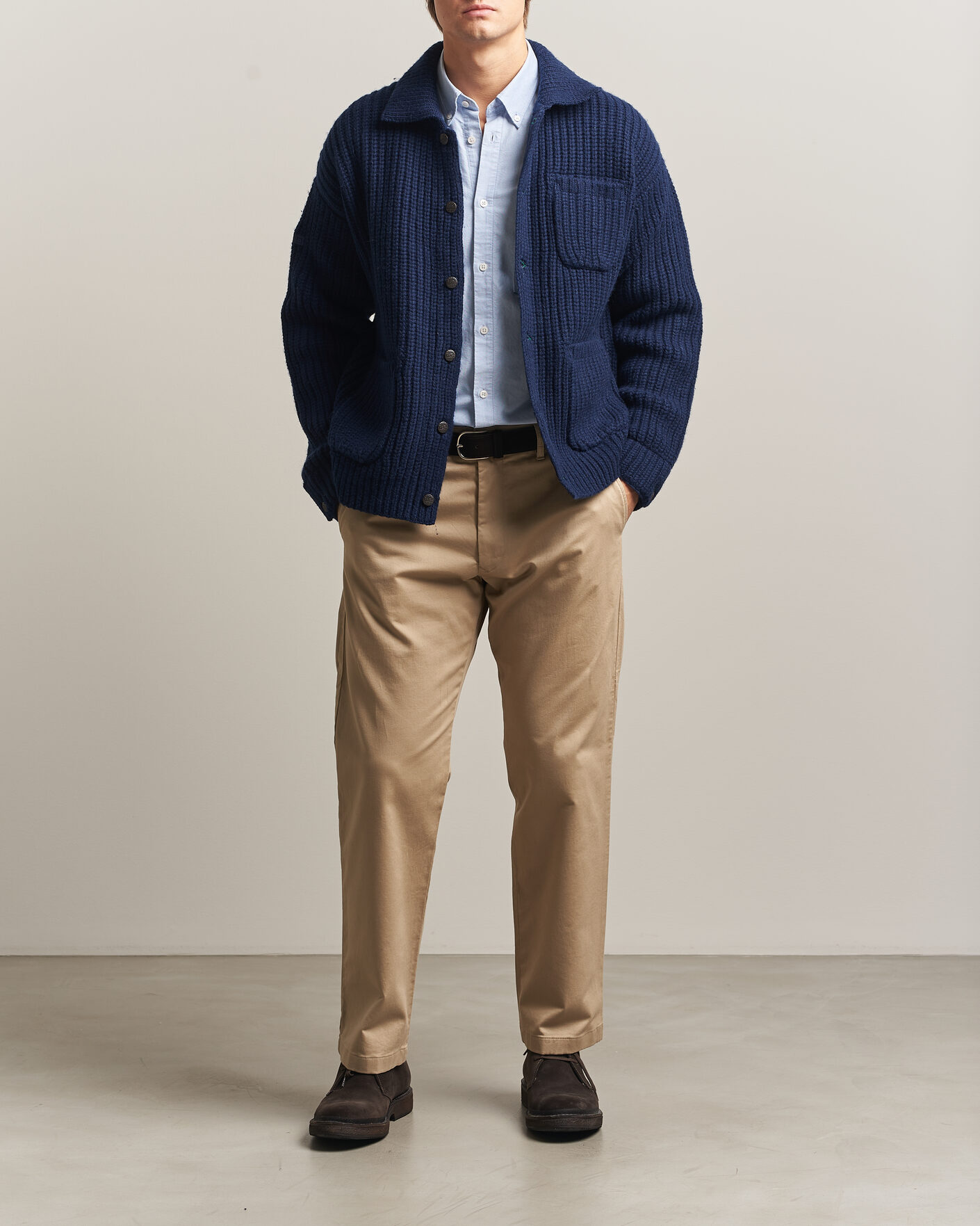Heren | Truien | Polo Ralph Lauren | Wool Blend Button Cardigan Blue Stonecrop