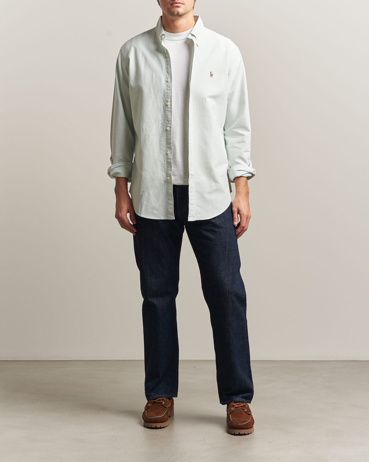 Heren | Overhemden | Polo Ralph Lauren | Custom Slim Fit Oxford Shirt Pistachio/White