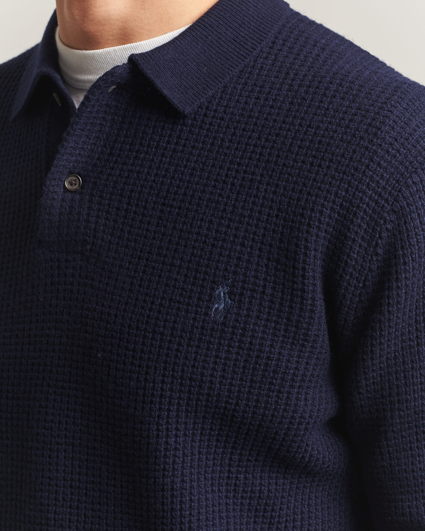 Heren | Truien | Polo Ralph Lauren | Wool/Cotton Knitted Polo Hunter Navy
