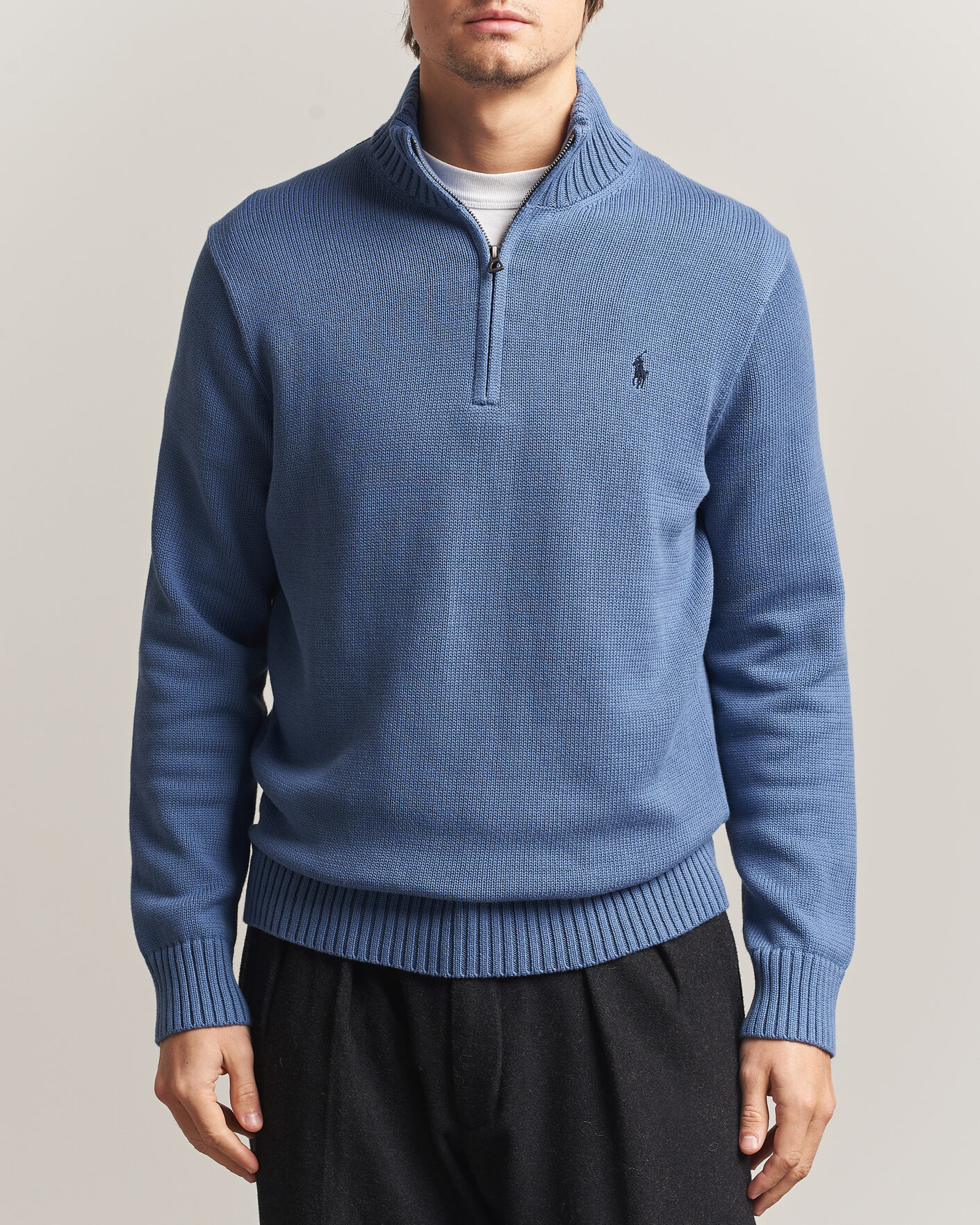 Heren | Truien | Polo Ralph Lauren | Cotton Half Zip Carson Blue