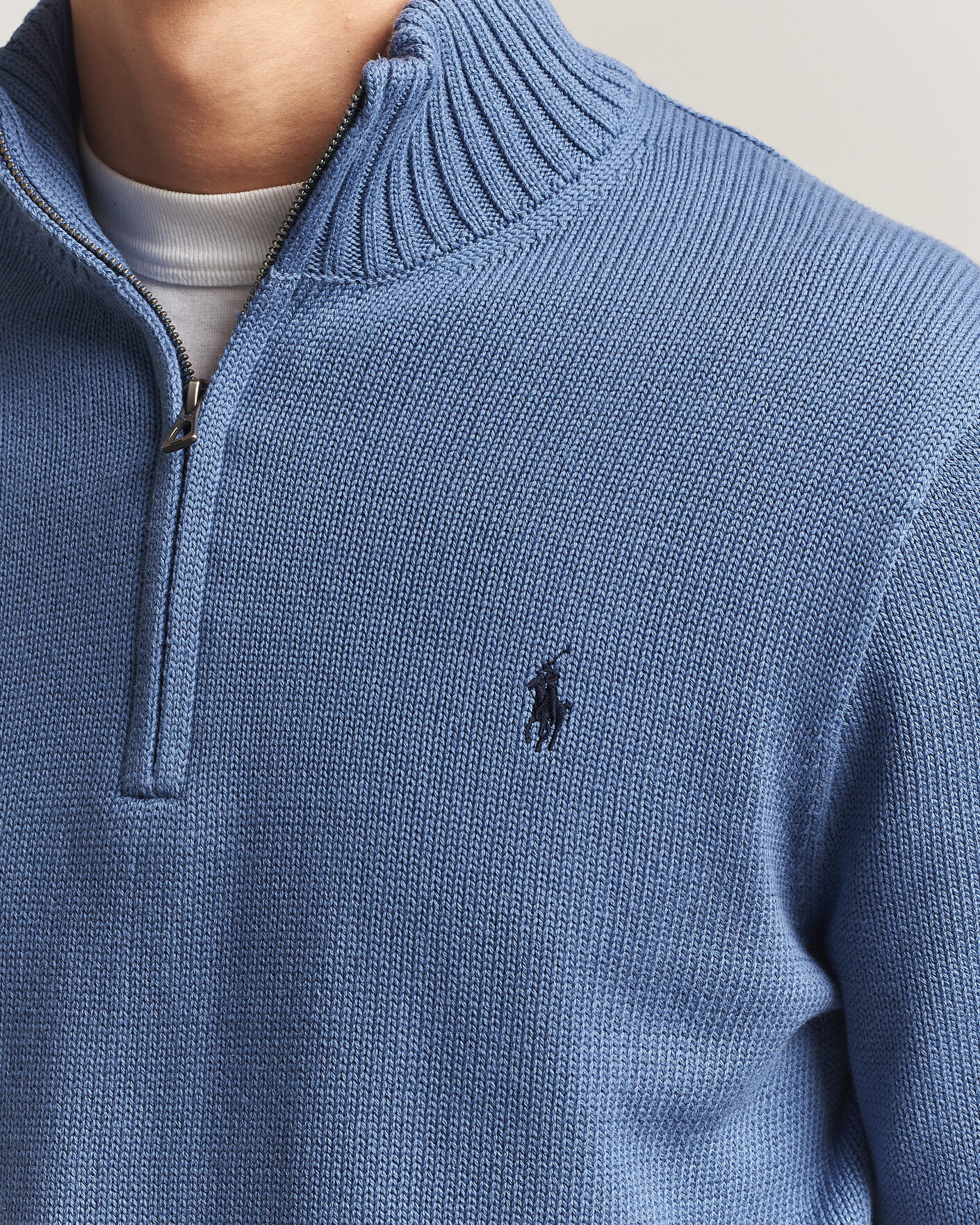 Heren | Truien | Polo Ralph Lauren | Cotton Half Zip Carson Blue