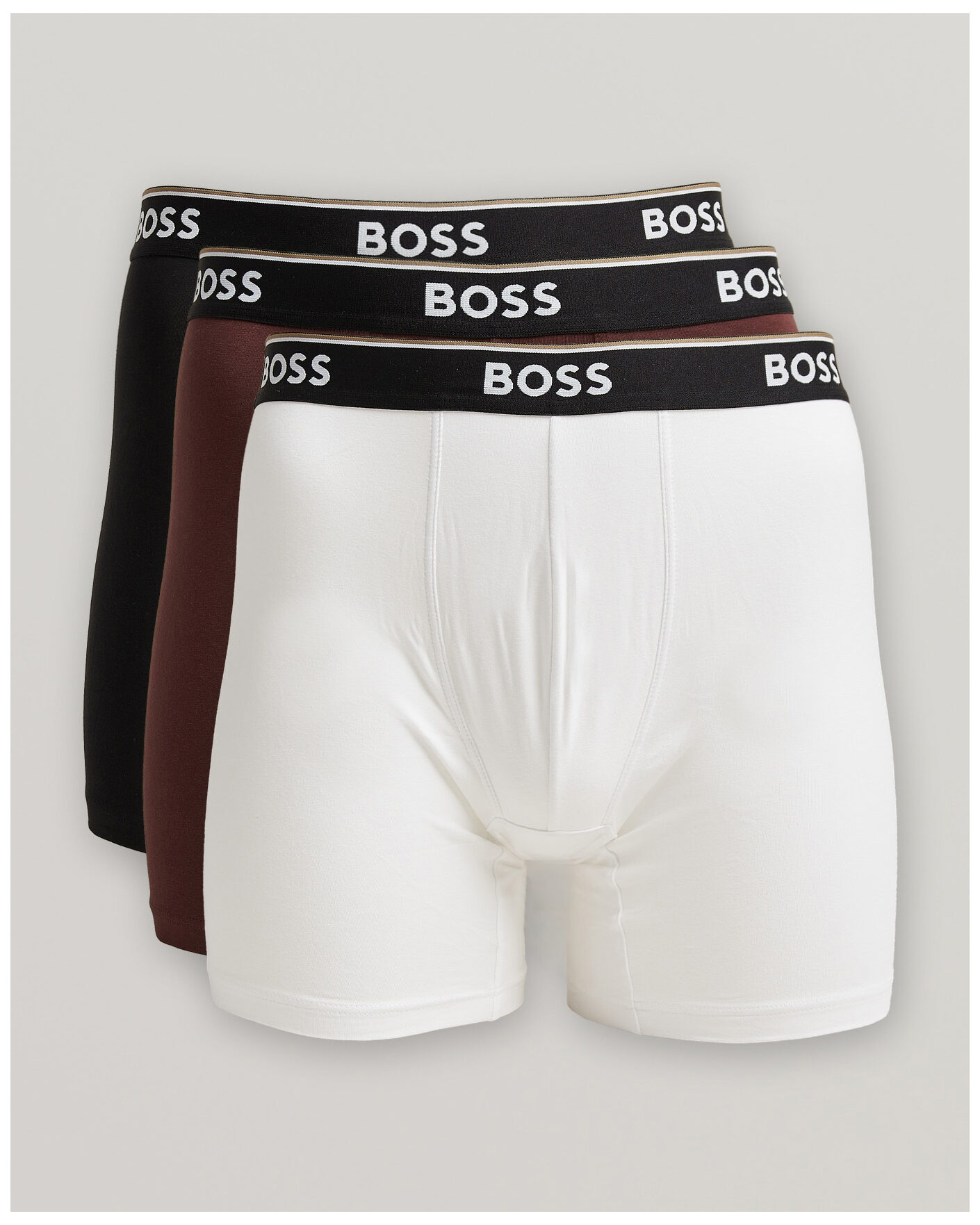 Heren | Ondergoed | BOSS BLACK | 3-Pack Long Leg Boxer Burgundy/White/Black