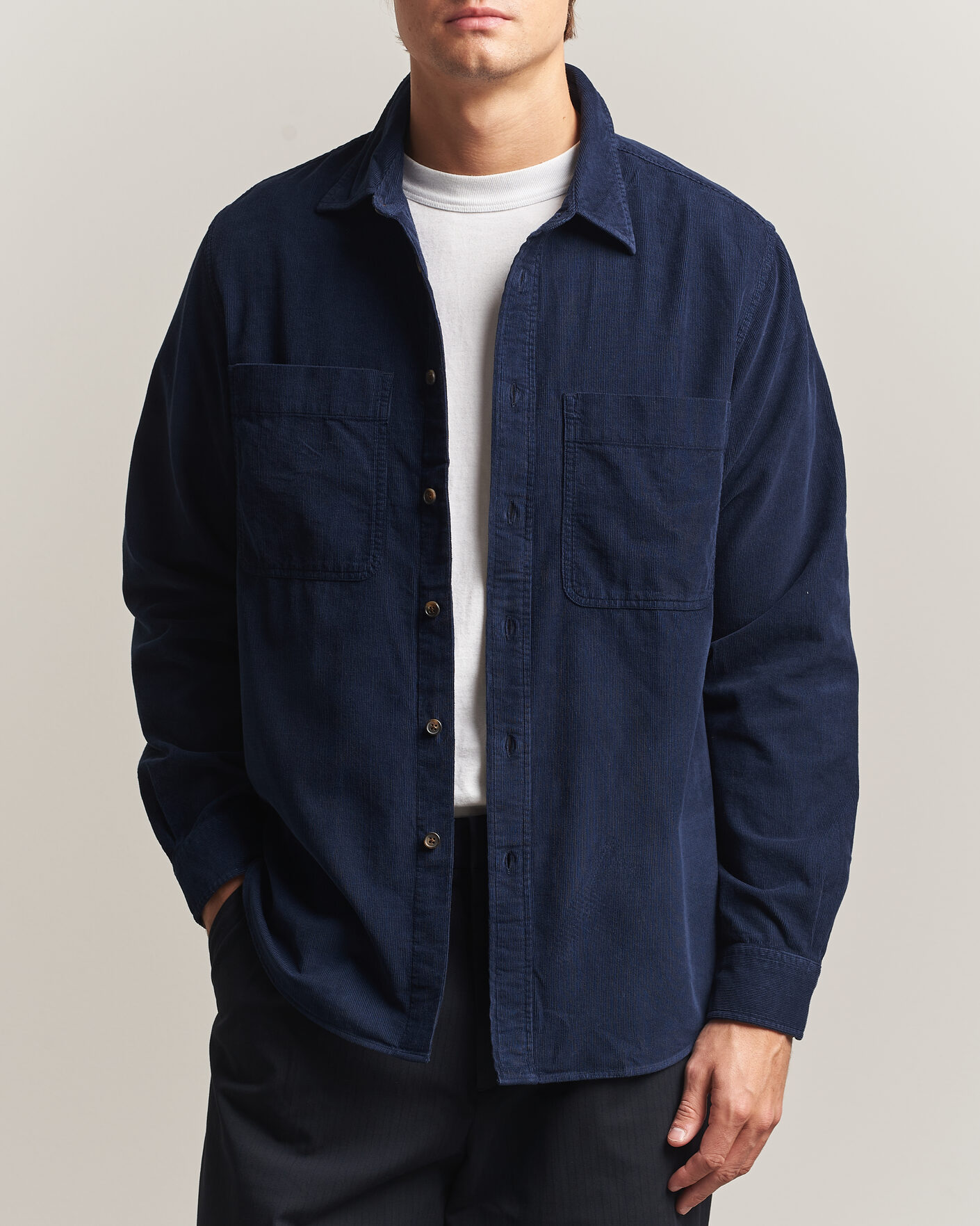 Heren | Overhemden | PS Paul Smith | Casual Fit Corduroy Shirt Navy