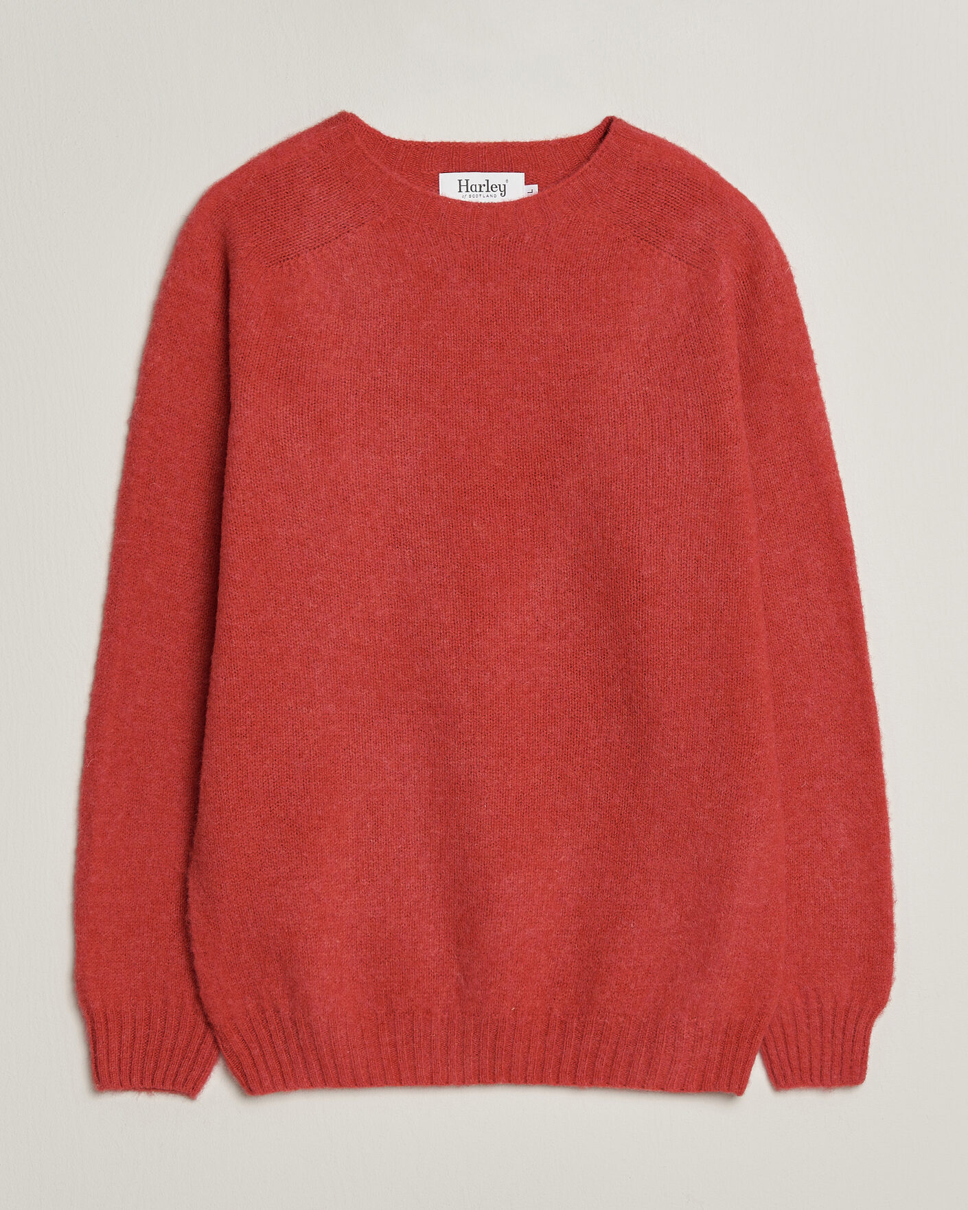 Heren | Truien | Harley Of Scotland | Brushed Supersoft Lambswool Crewneck Damask