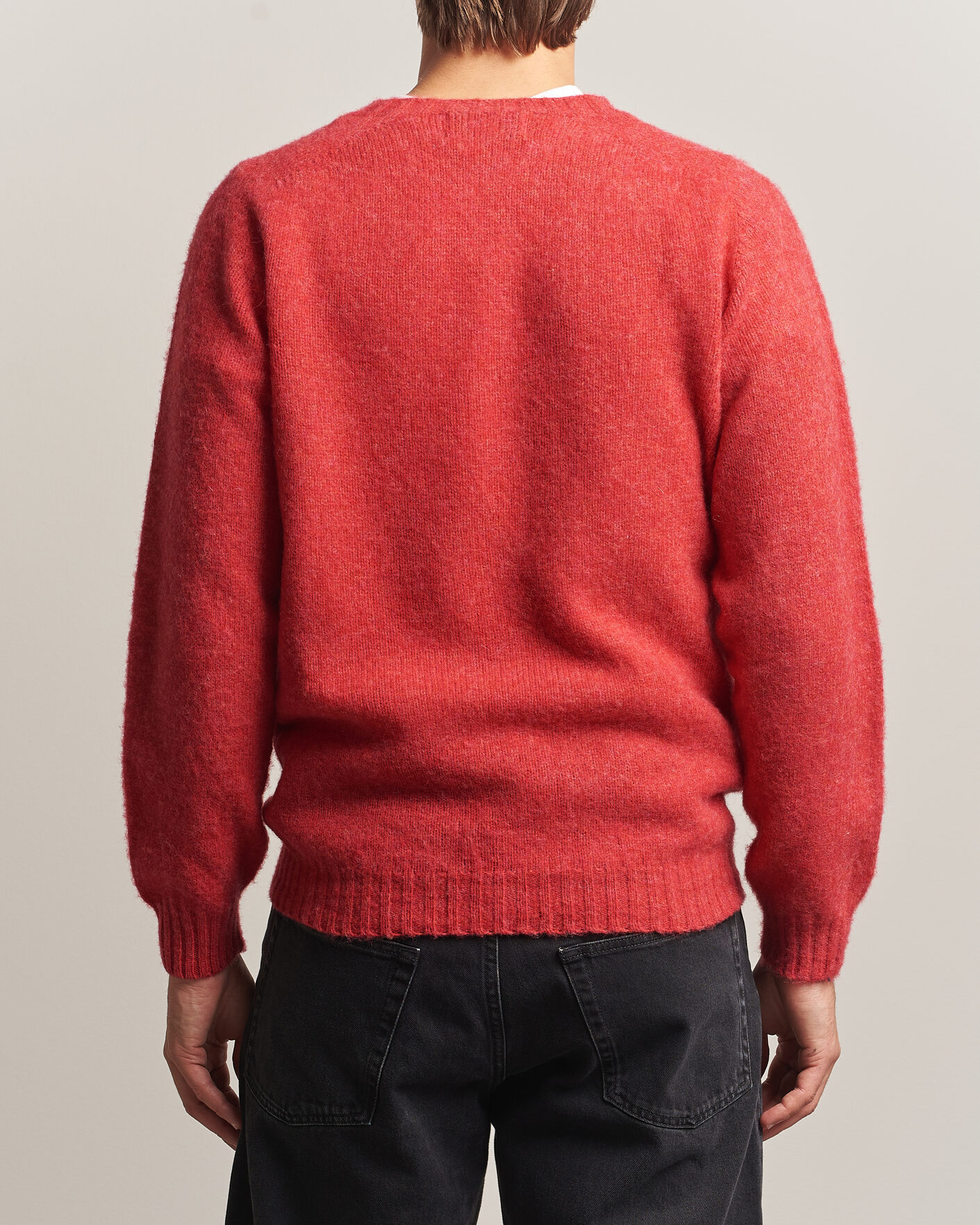 Heren | Truien | Harley Of Scotland | Brushed Supersoft Lambswool Crewneck Damask