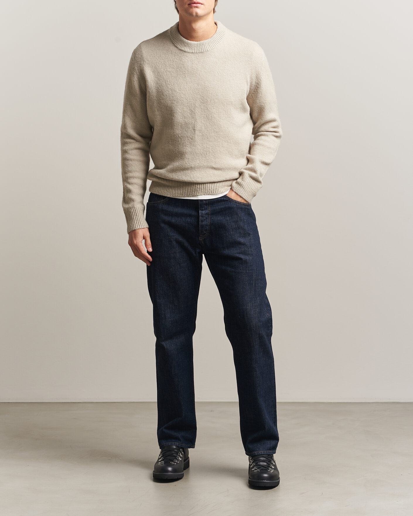 Heren | Truien | Sunflower | Moon Alpaca Sweater Pebble