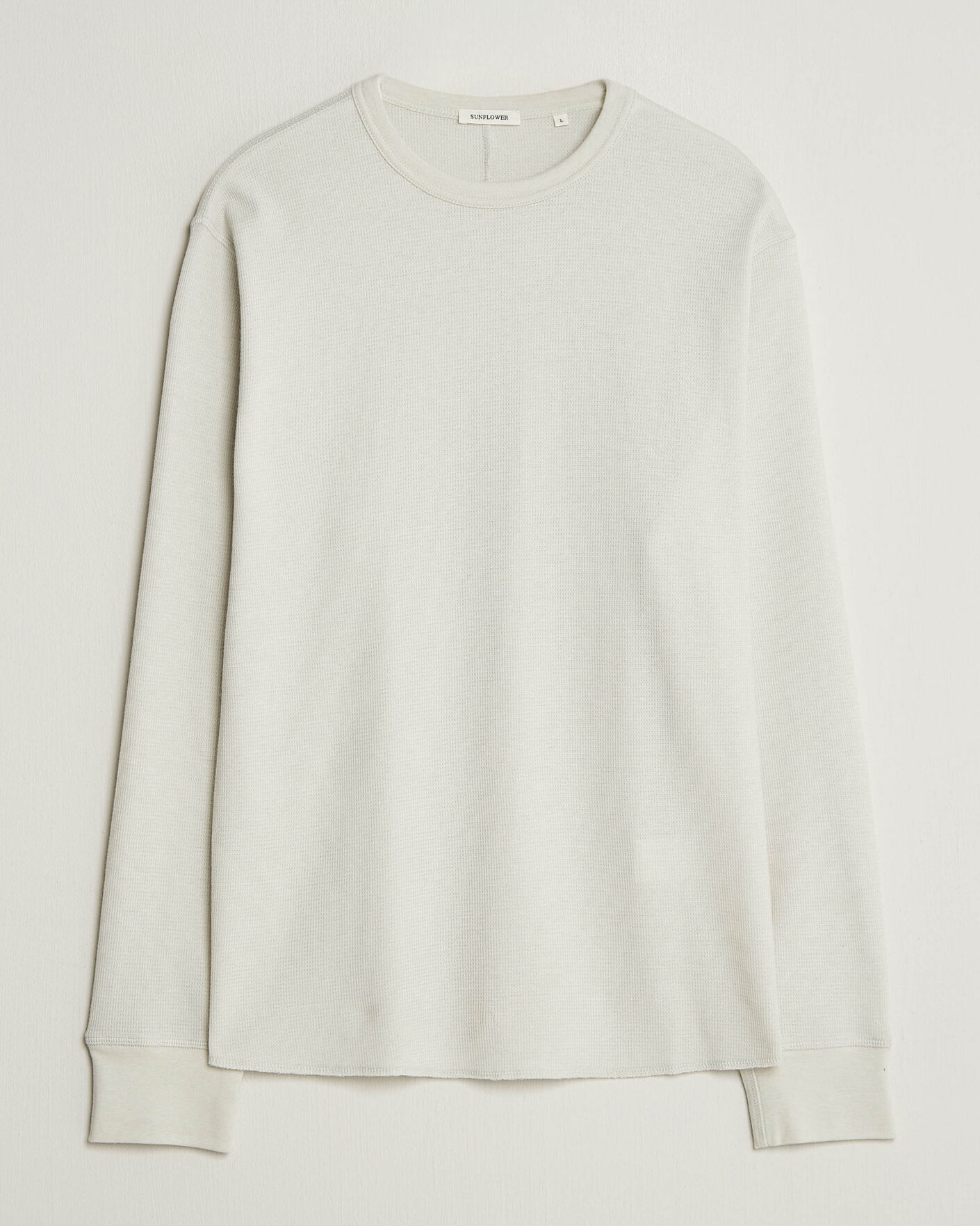 Heren | T-shirts | Sunflower | Wool Waffle Long Sleeve T-Shirt Kit White