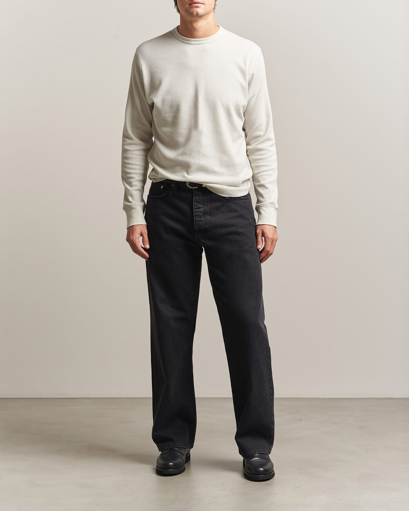 Heren | T-shirts | Sunflower | Wool Waffle Long Sleeve T-Shirt Kit White