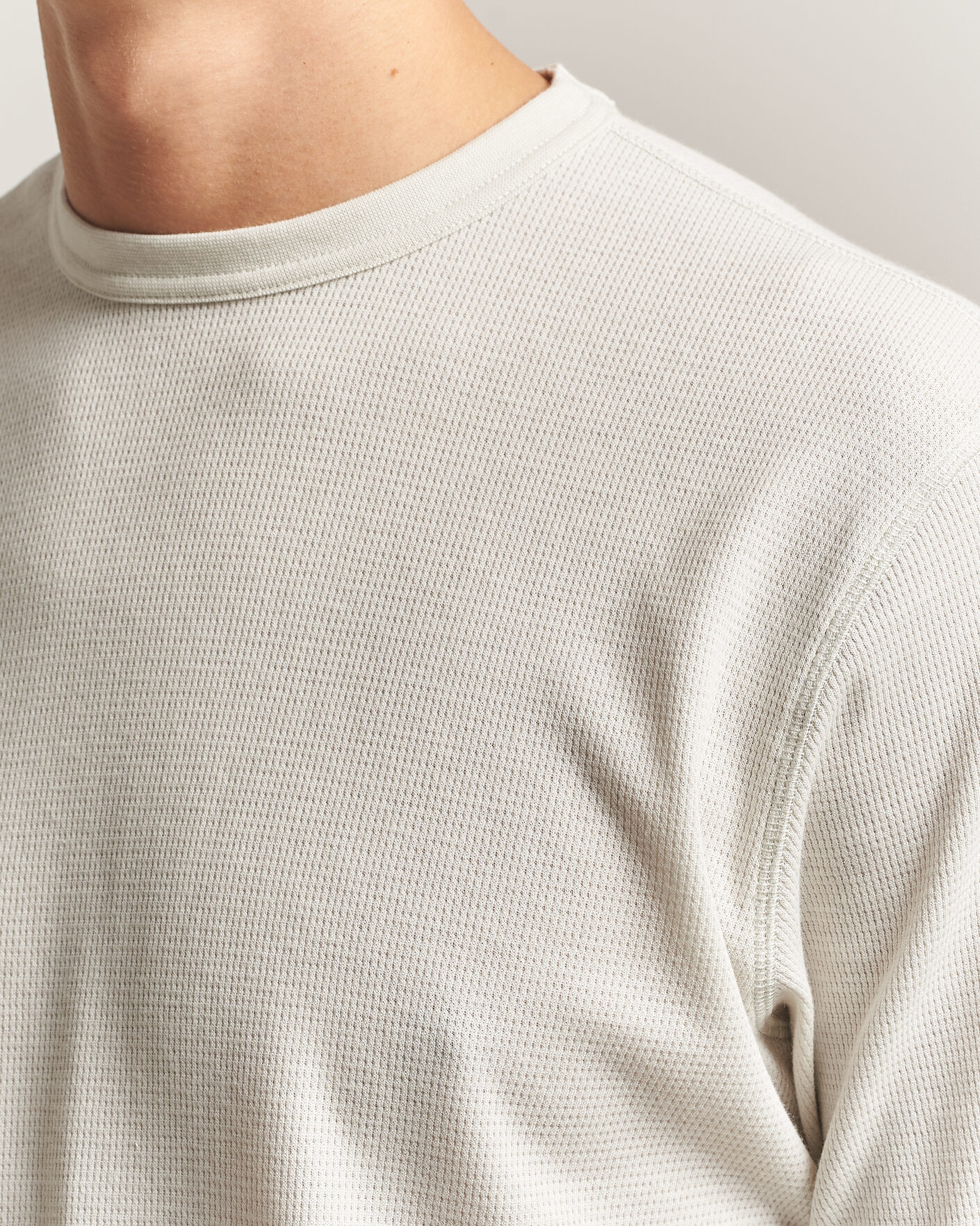 Heren | T-shirts | Sunflower | Wool Waffle Long Sleeve T-Shirt Kit White