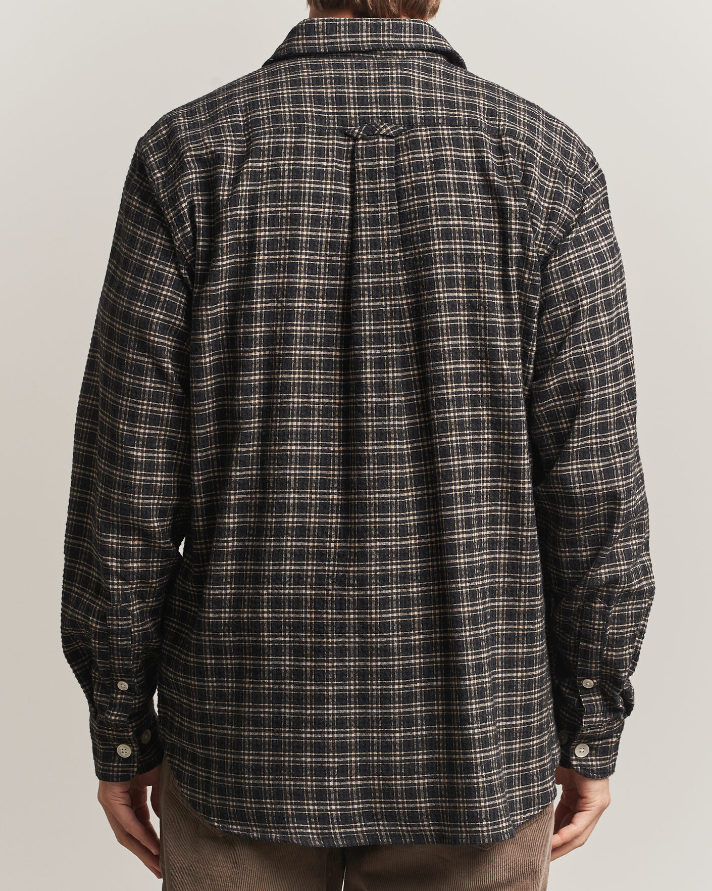 Heren | Overhemden | Forét | Form Regular Fit Italian Check Shirt Black
