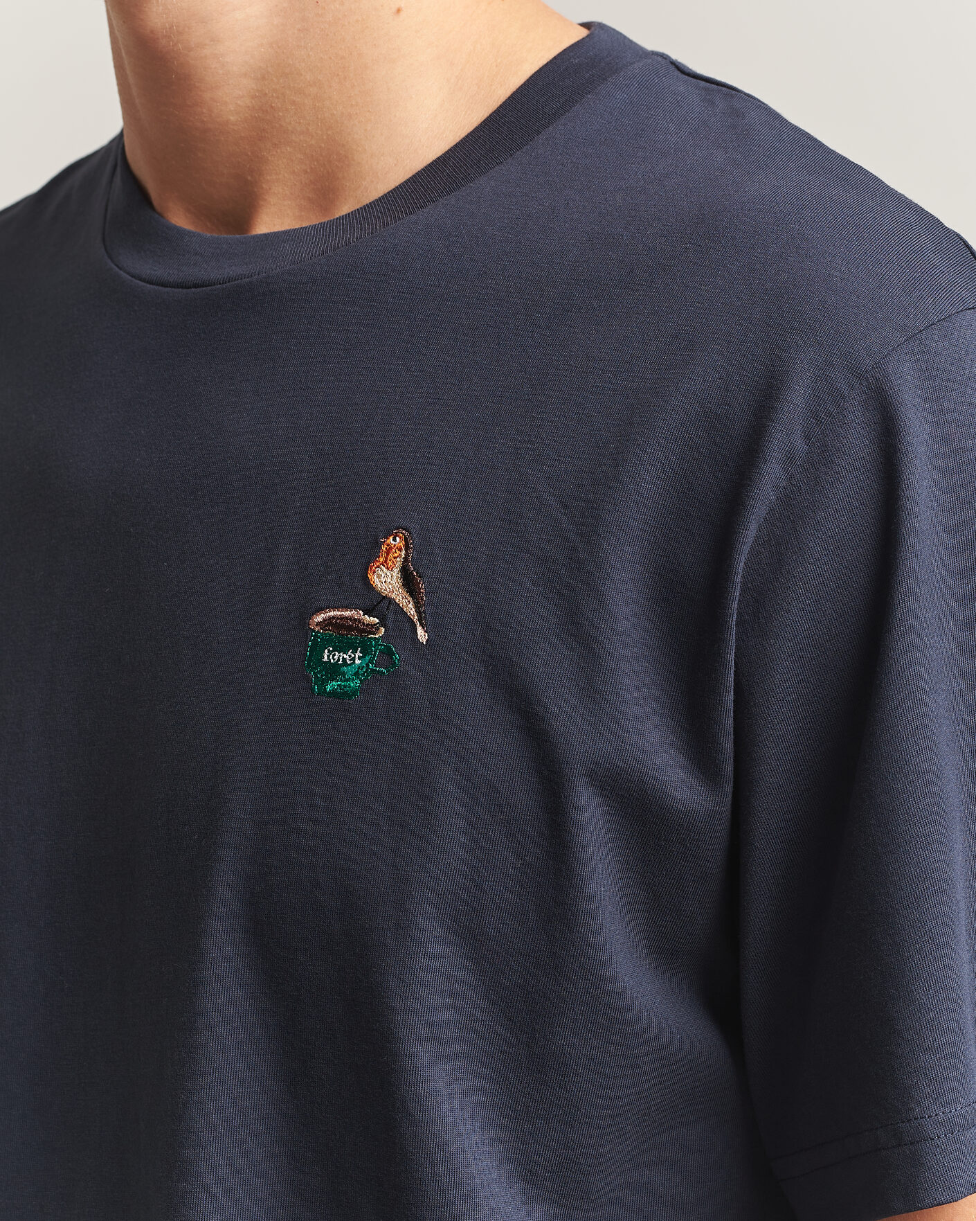 Heren | T-shirts | Forét | Rest T-Shirt Navy