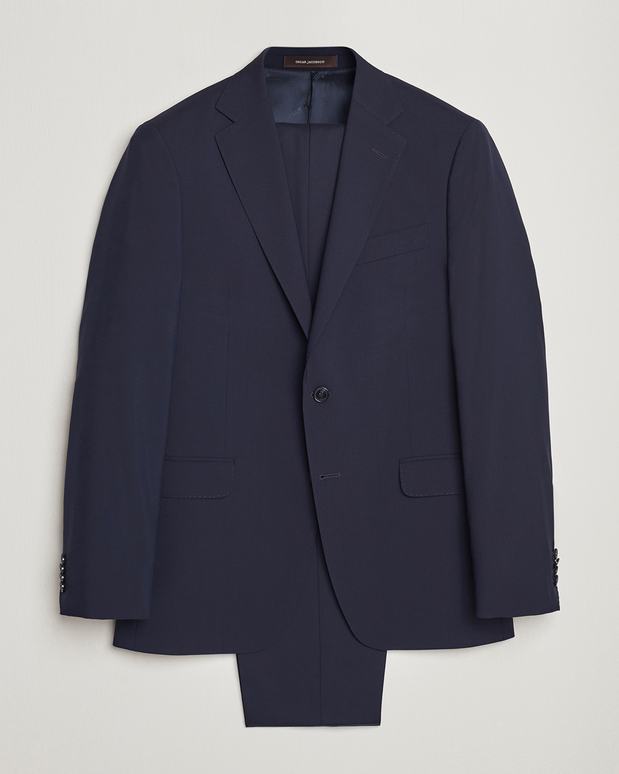Heren | Pakken | Oscar Jacobson | Falk Wool Suit Blue