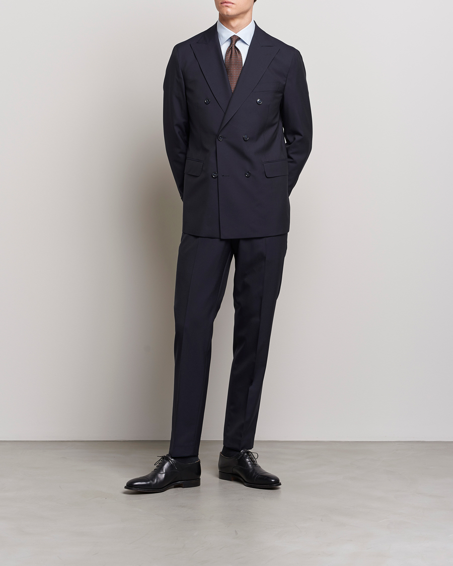 Heren | Pakken | Oscar Jacobson | Farris Wool Suit Navy