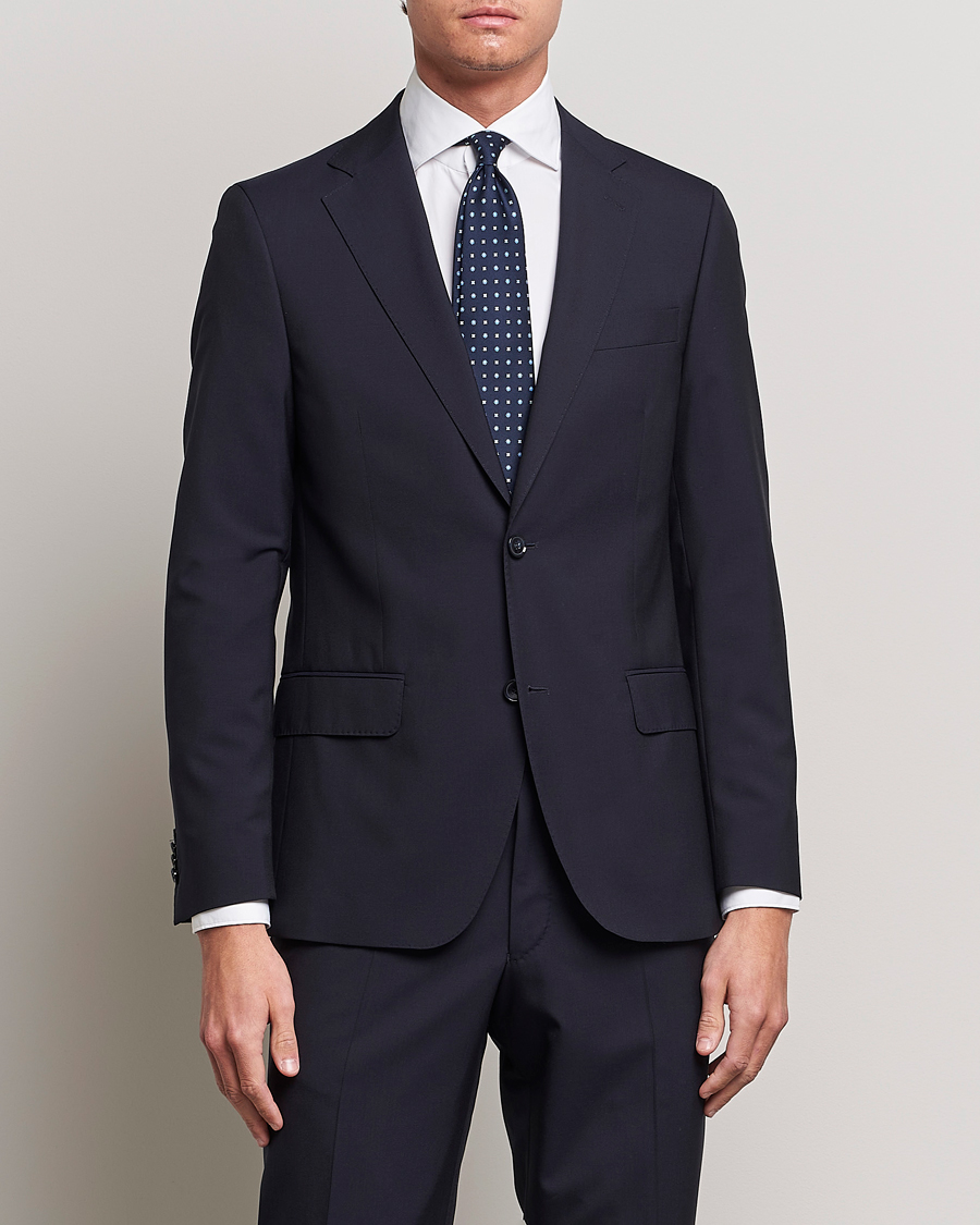 Men |  | Oscar Jacobson | Edmund Wool Suit Navy