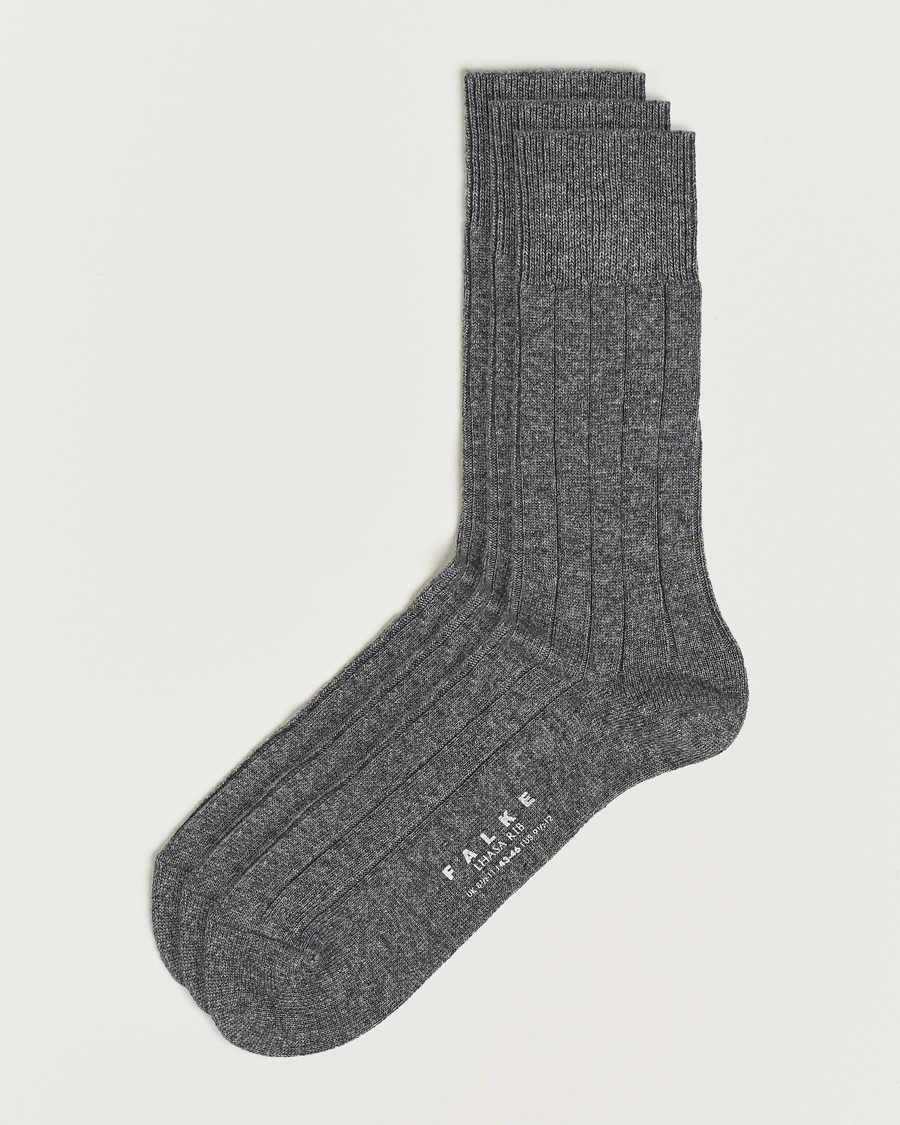 Heren | Ondergoed | Falke | 3-Pack Lhasa Cashmere Socks Light Grey
