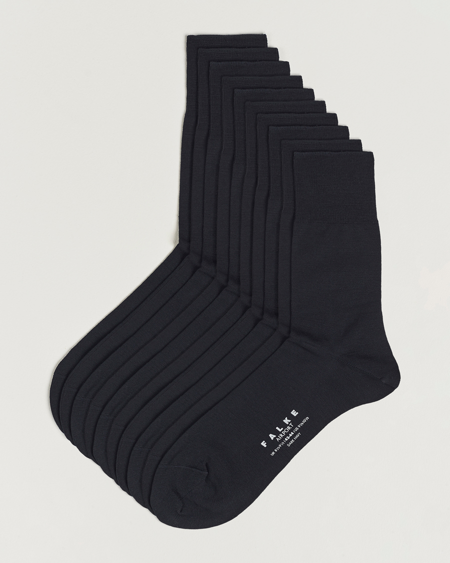 Heren | Ondergoed | Falke | 10-Pack Airport Socks Dark Navy