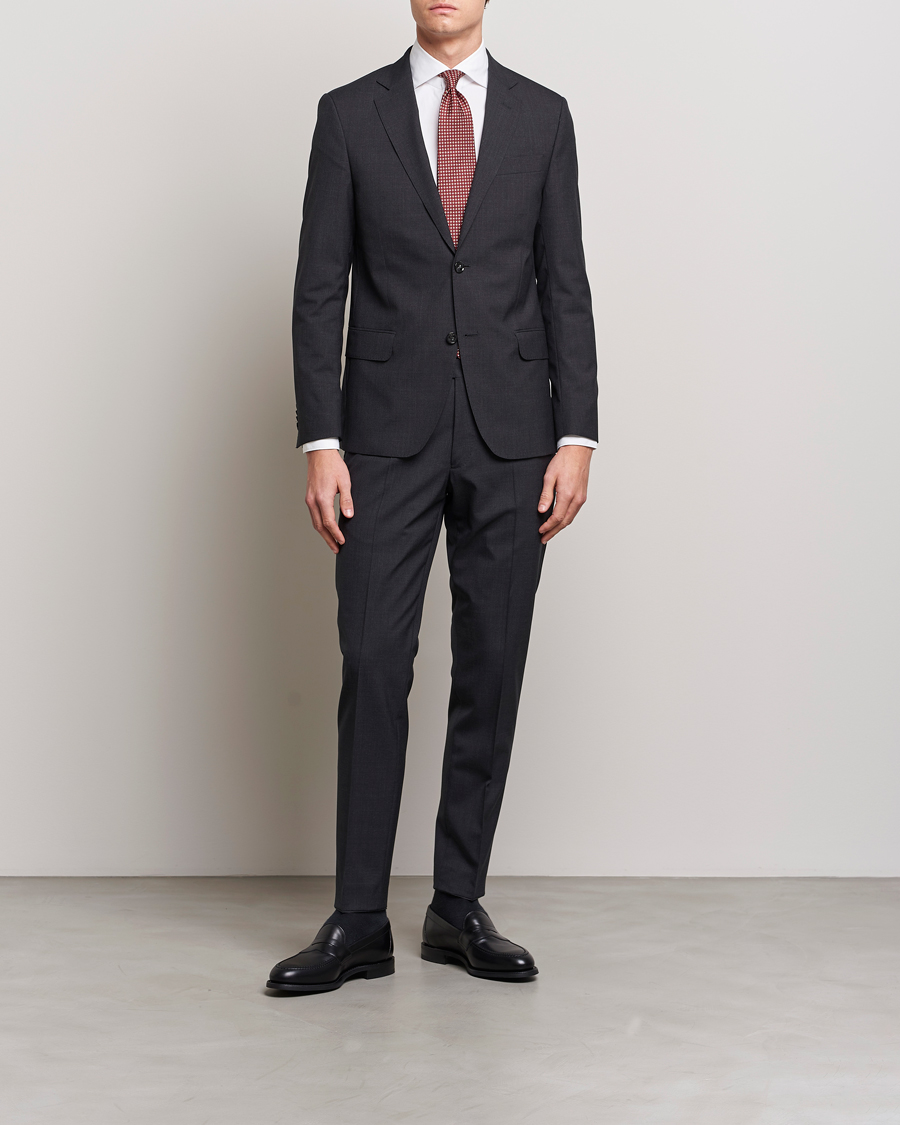 Heren | Tweedelige pakken | Oscar Jacobson | Edmund Wool Suit Grey