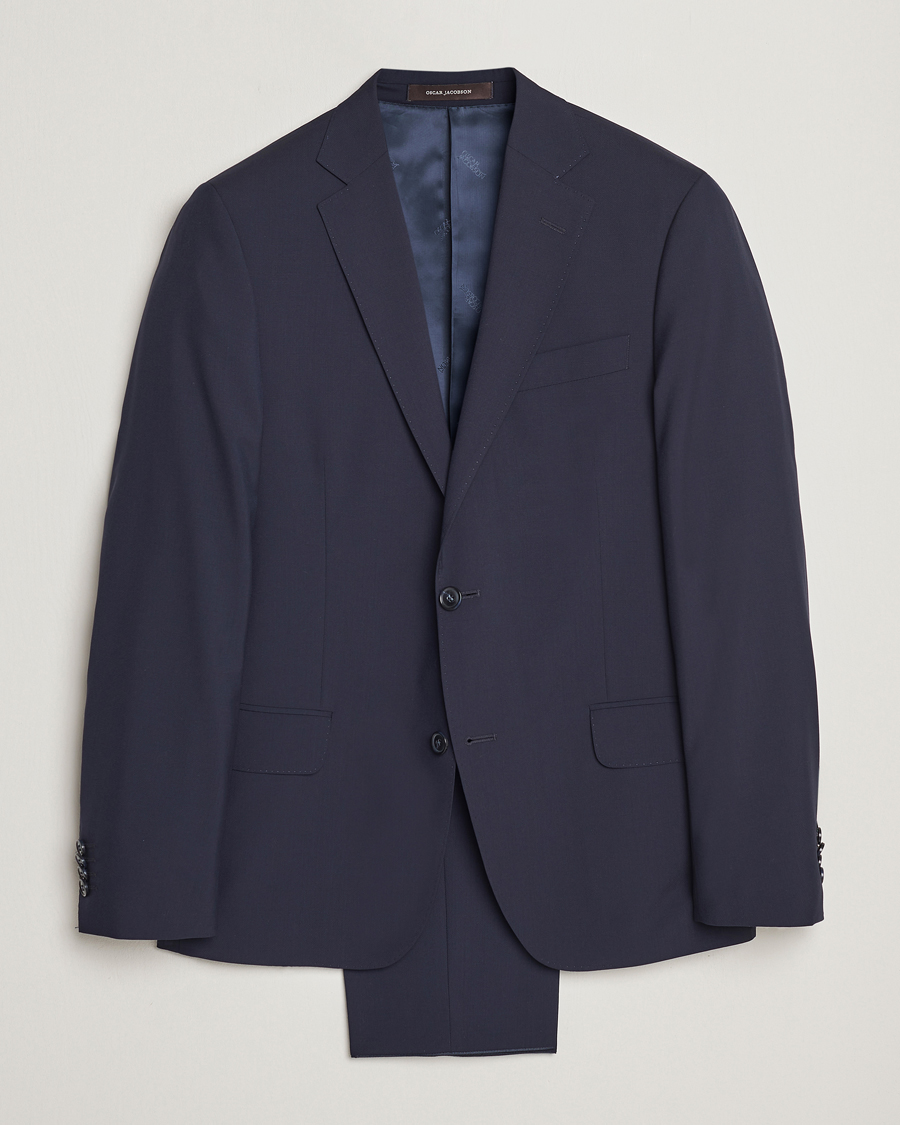 Heren | Pakken | Oscar Jacobson | Edmund Wool Suit Blue