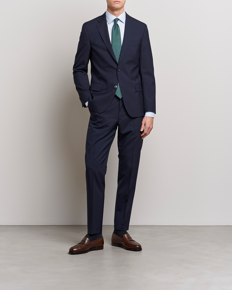 Heren | Pakken | Oscar Jacobson | Edmund Wool Suit Blue