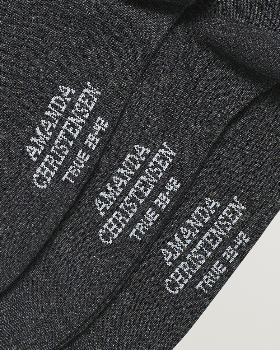 Heren | Ondergoed | Amanda Christensen | 6-Pack True Cotton Socks Antrachite Melange