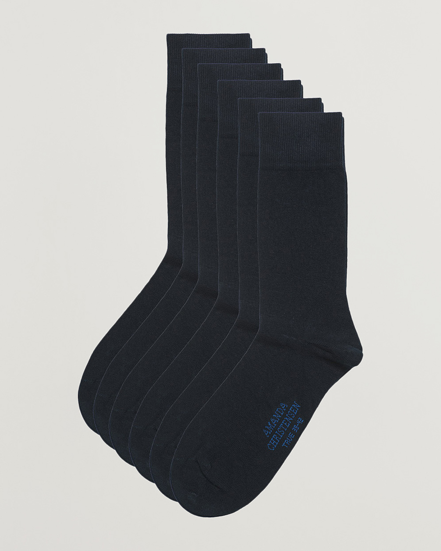 Heren | Business & Beyond | Amanda Christensen | 6-Pack True Cotton Socks Dark Navy