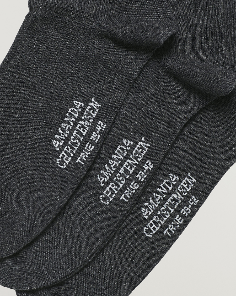 Heren | Ondergoed | Amanda Christensen | 9-Pack True Cotton Socks Antrachite Melange
