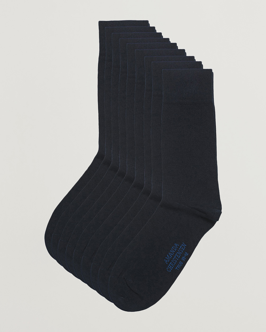 Heren | Ondergoed | Amanda Christensen | 9-Pack True Cotton Socks Dark Navy