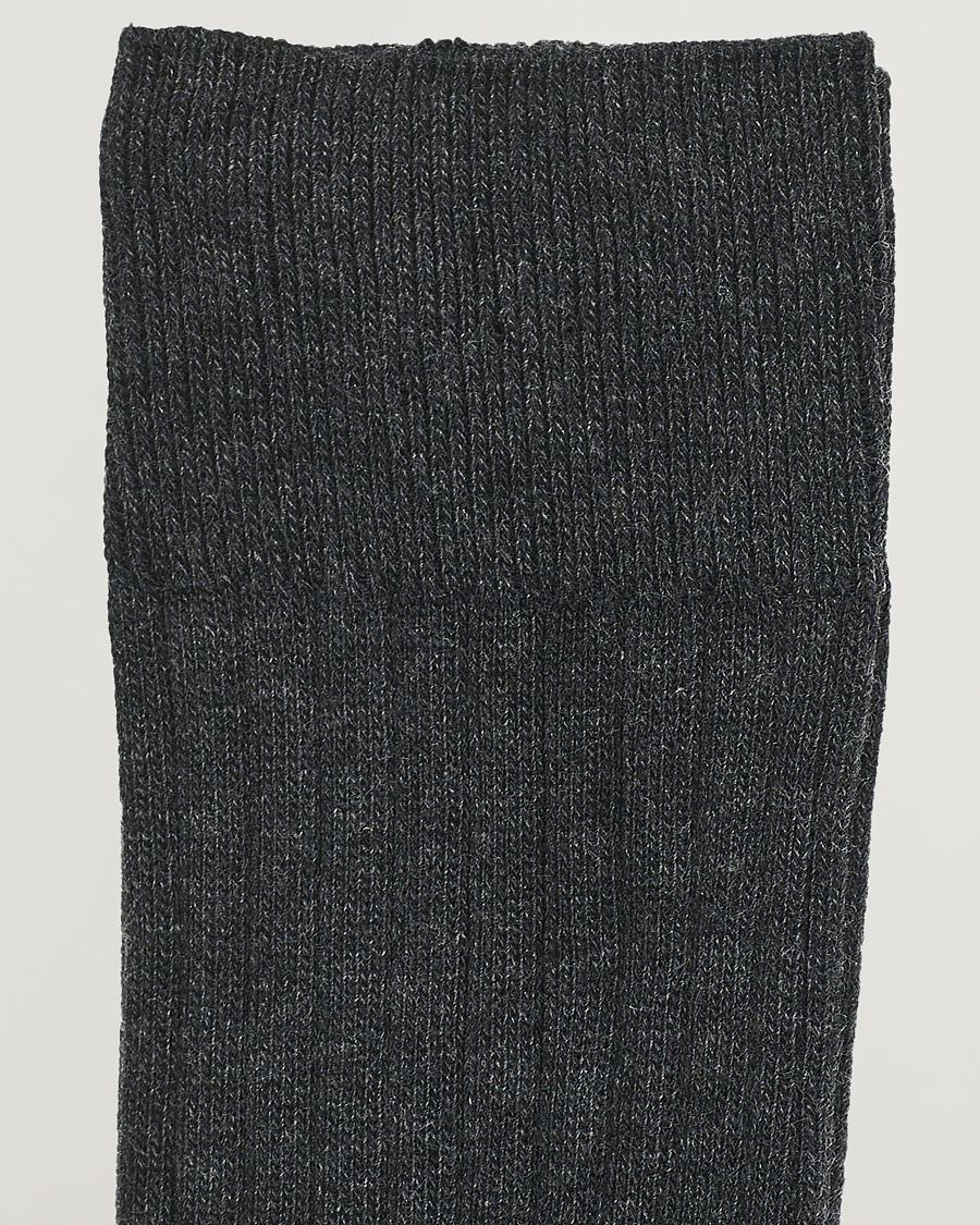 Heren | Amanda Christensen | Amanda Christensen | 6-Pack True Cotton Ribbed Socks Antracite Melange