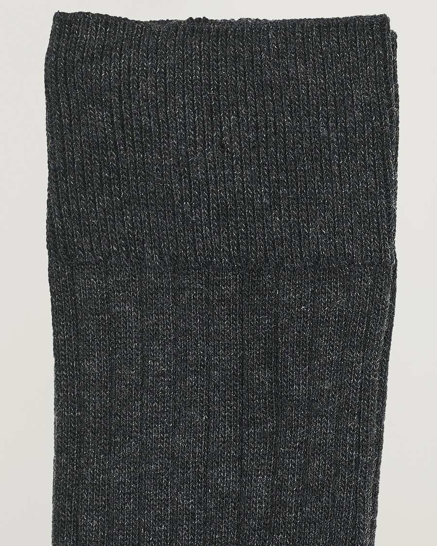 Heren | Kleding | Amanda Christensen | 6-Pack True Cotton Ribbed Socks Antracite Melange