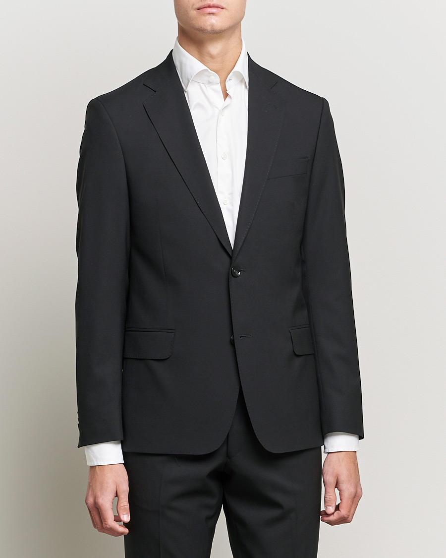 Heren | Business & Beyond | Oscar Jacobson | Edmund Wool Suit Black