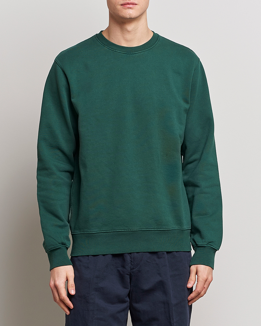 Heren | Colorful Standard | Colorful Standard | 2-Pack Classic Organic Crew Neck Sweat Navy Blue/Emerald Green