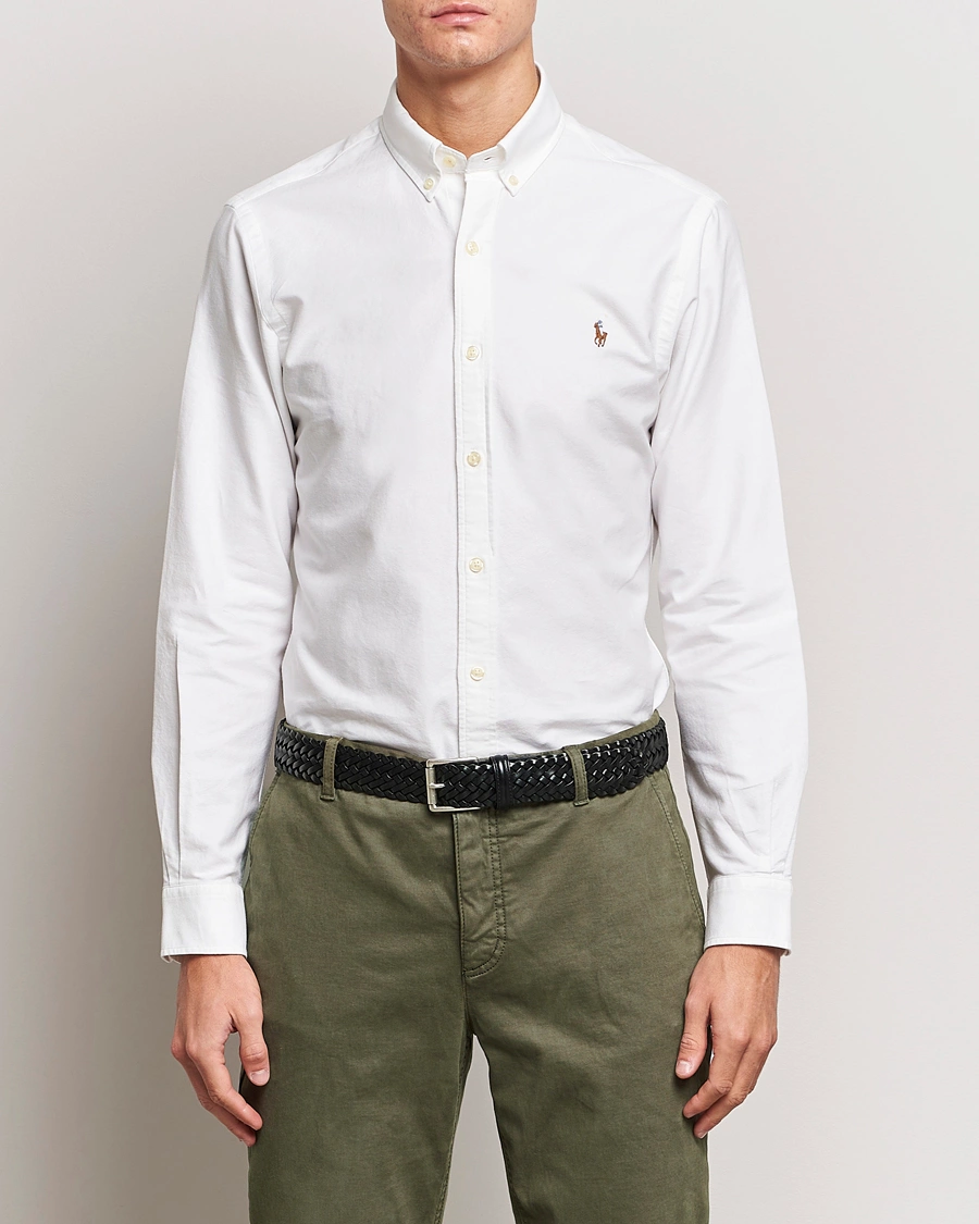 Heren | Polo Ralph Lauren | Polo Ralph Lauren | 2-Pack Slim Fit Shirt Oxford White/Stripes Blue