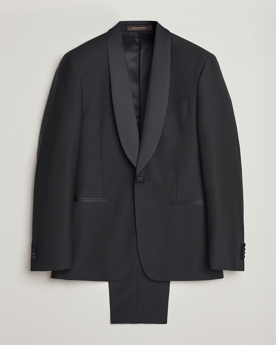 Heren | Pakken | Oscar Jacobson | Figaro/Denz Wool Tuxedo Suit Black