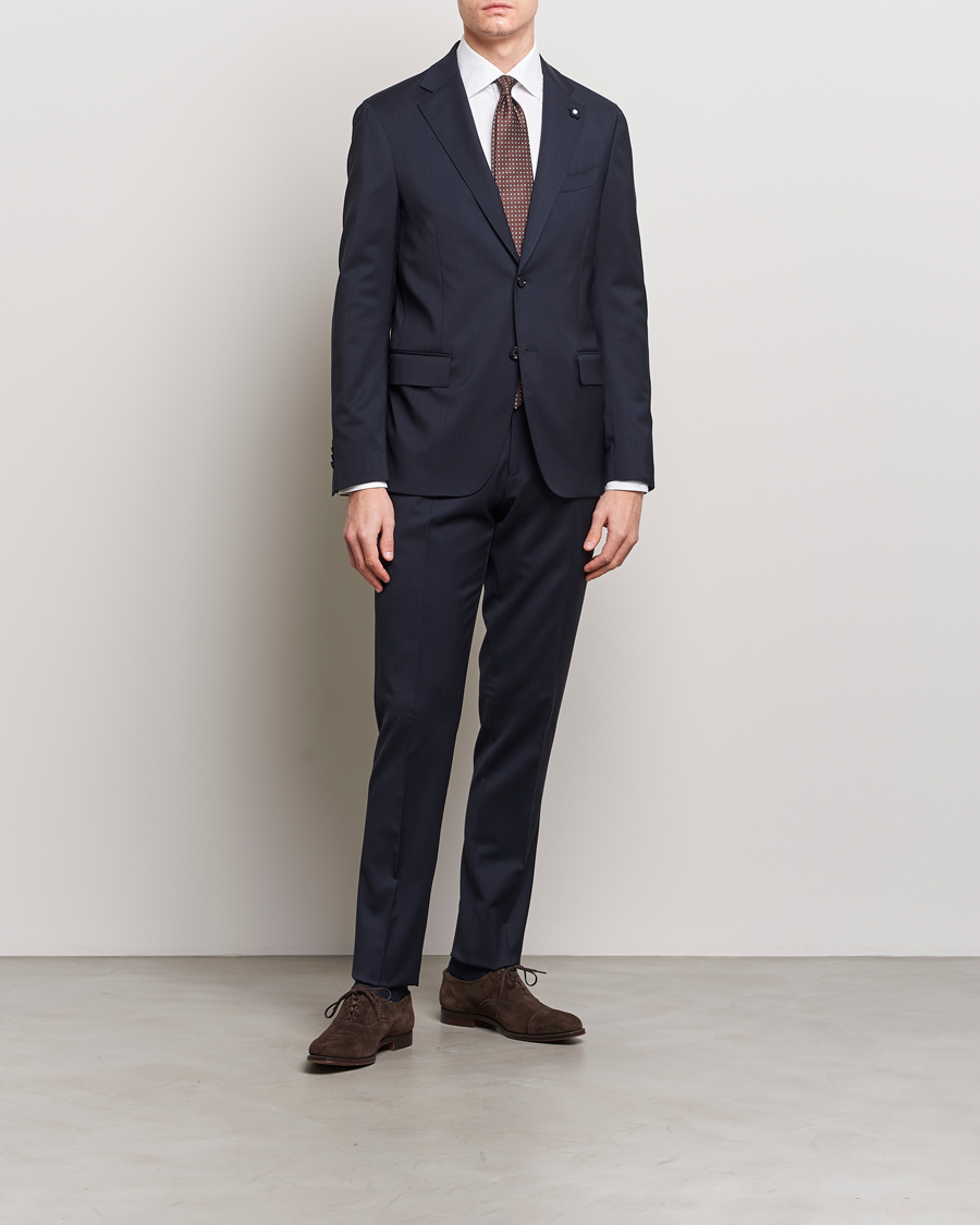 Heren | Italian Department | Lardini | Wool Suit Navy